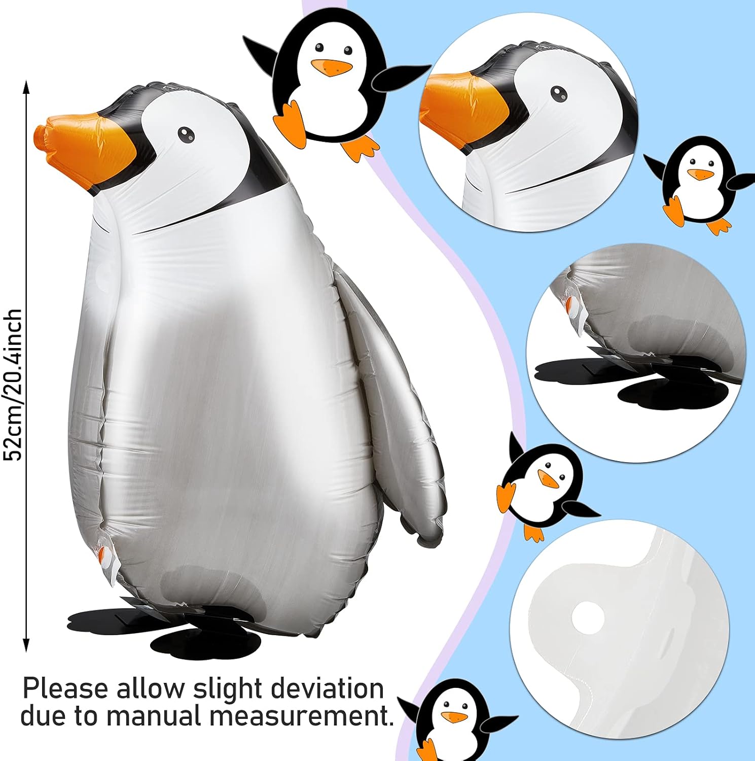 Aoriher 9 Piece Walking Penguin Balloons Party Decorations