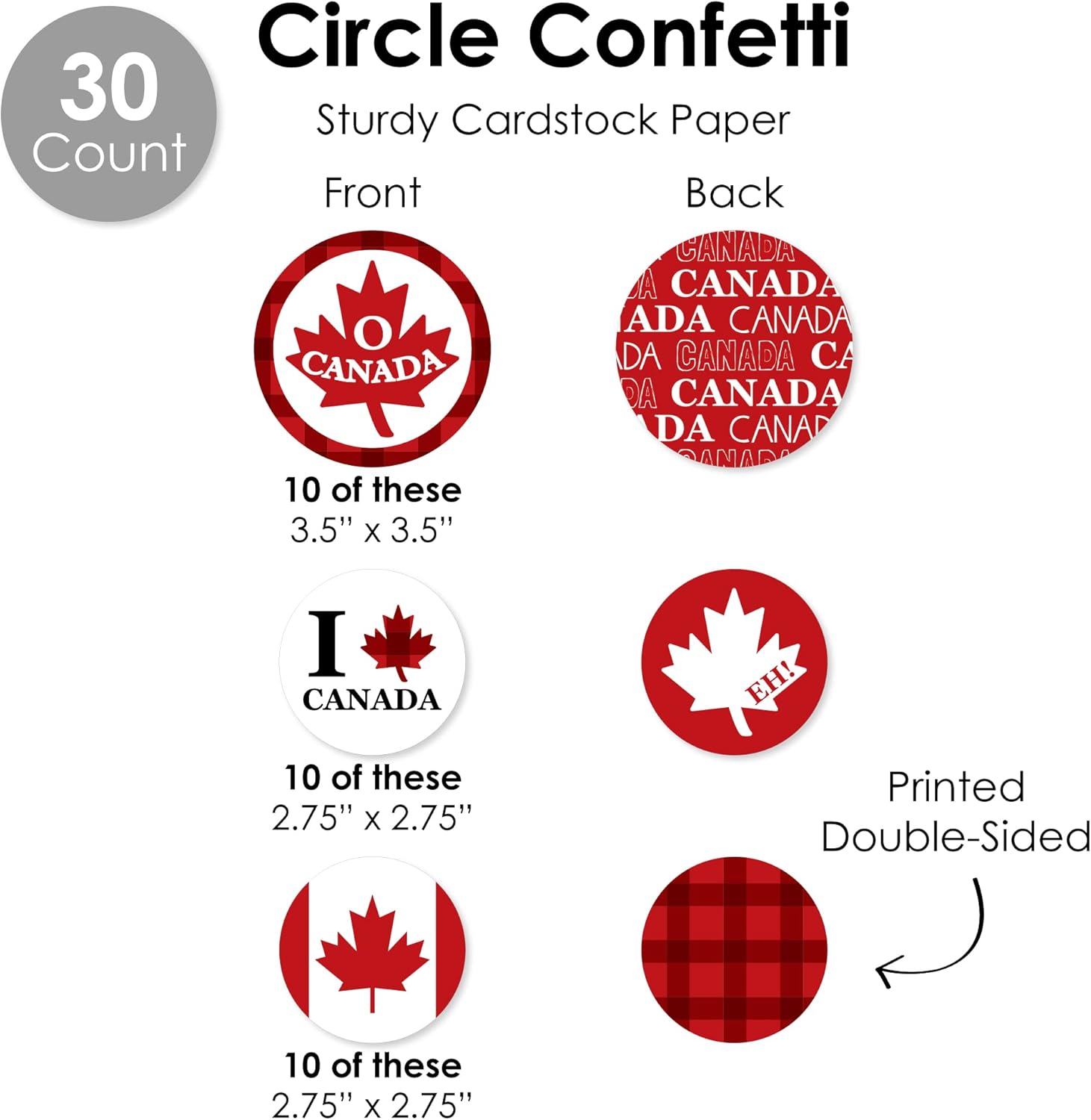 Big Dot of Happiness Canada Day Decor Kit - 51 Pieces