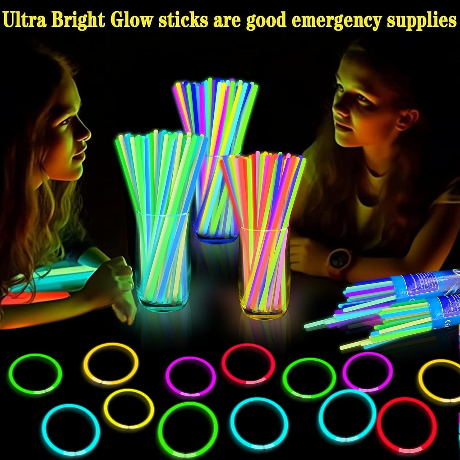 TURNMEON 360 Pack Ultra Bright Glow Sticks