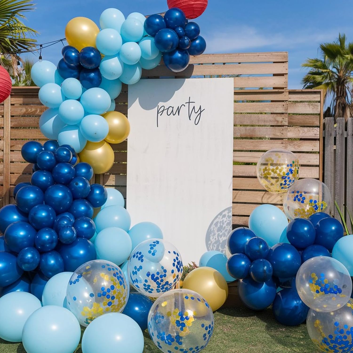 12 Inch Blue Yellow Balloons Party Decorations