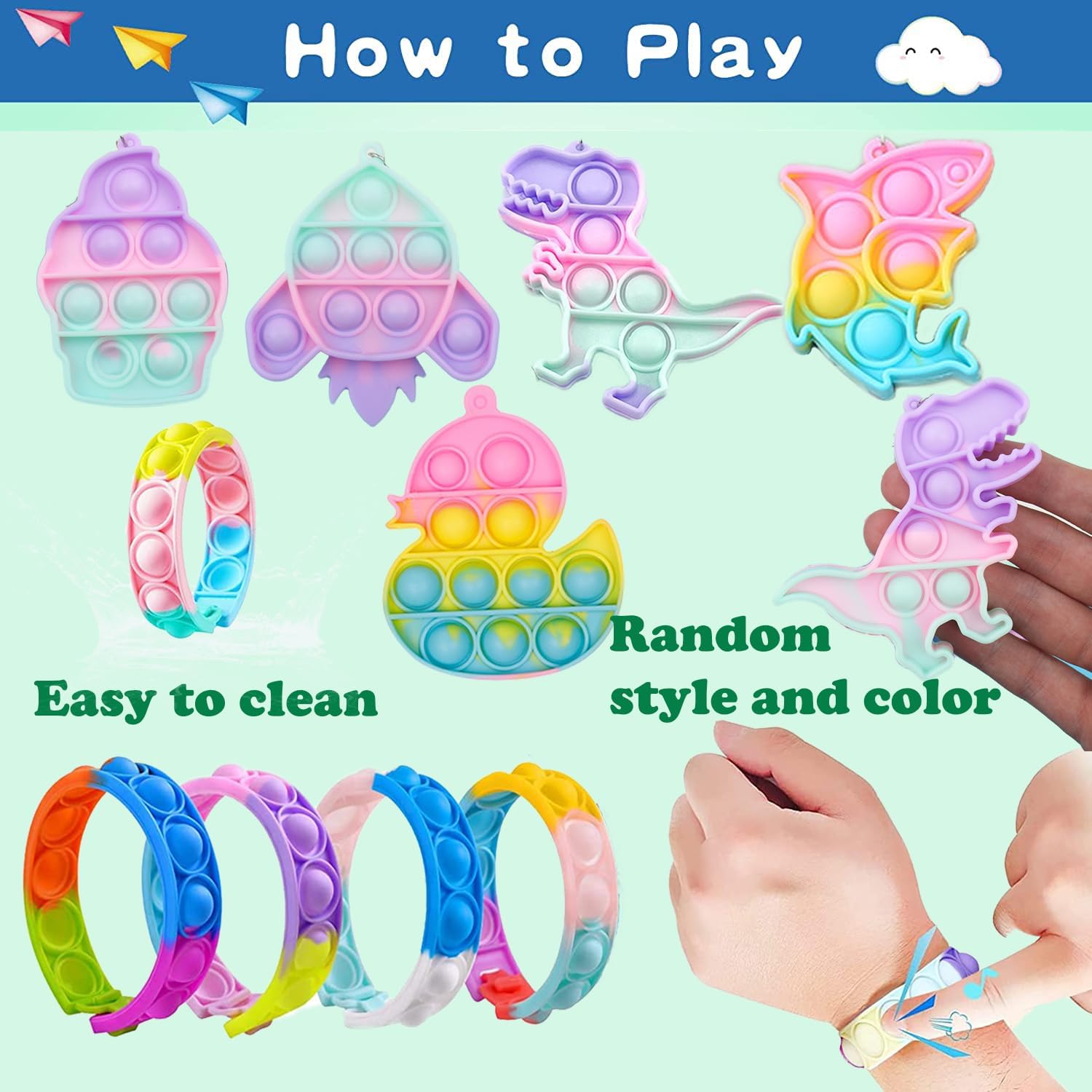 120 Pcs Fidget Party Favors for Kids