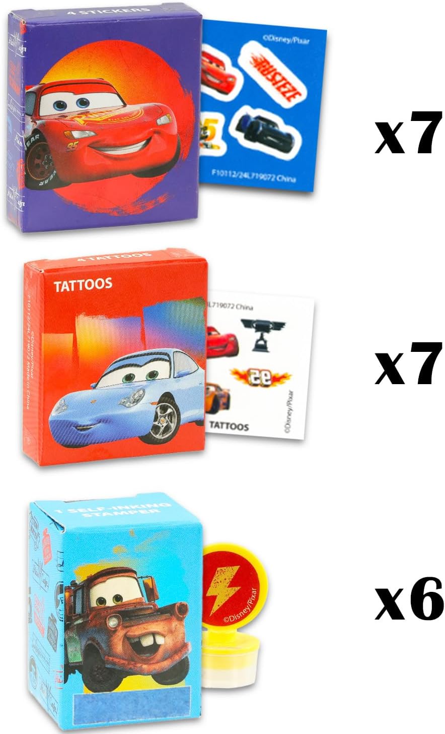 Disney Cars Party Favors 20 Pieces Lightning McQueen Box Set