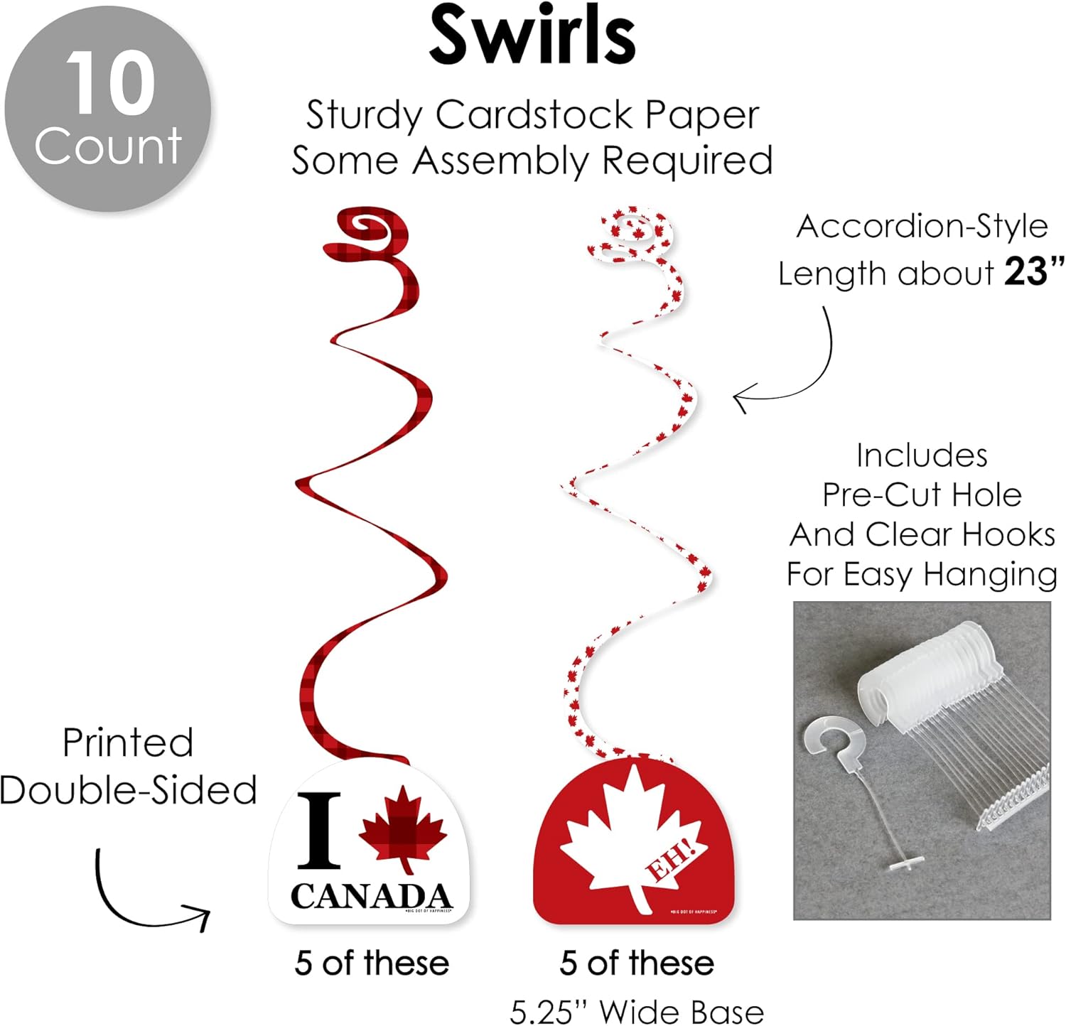 Big Dot of Happiness Canada Day Decor Kit - 51 Pieces