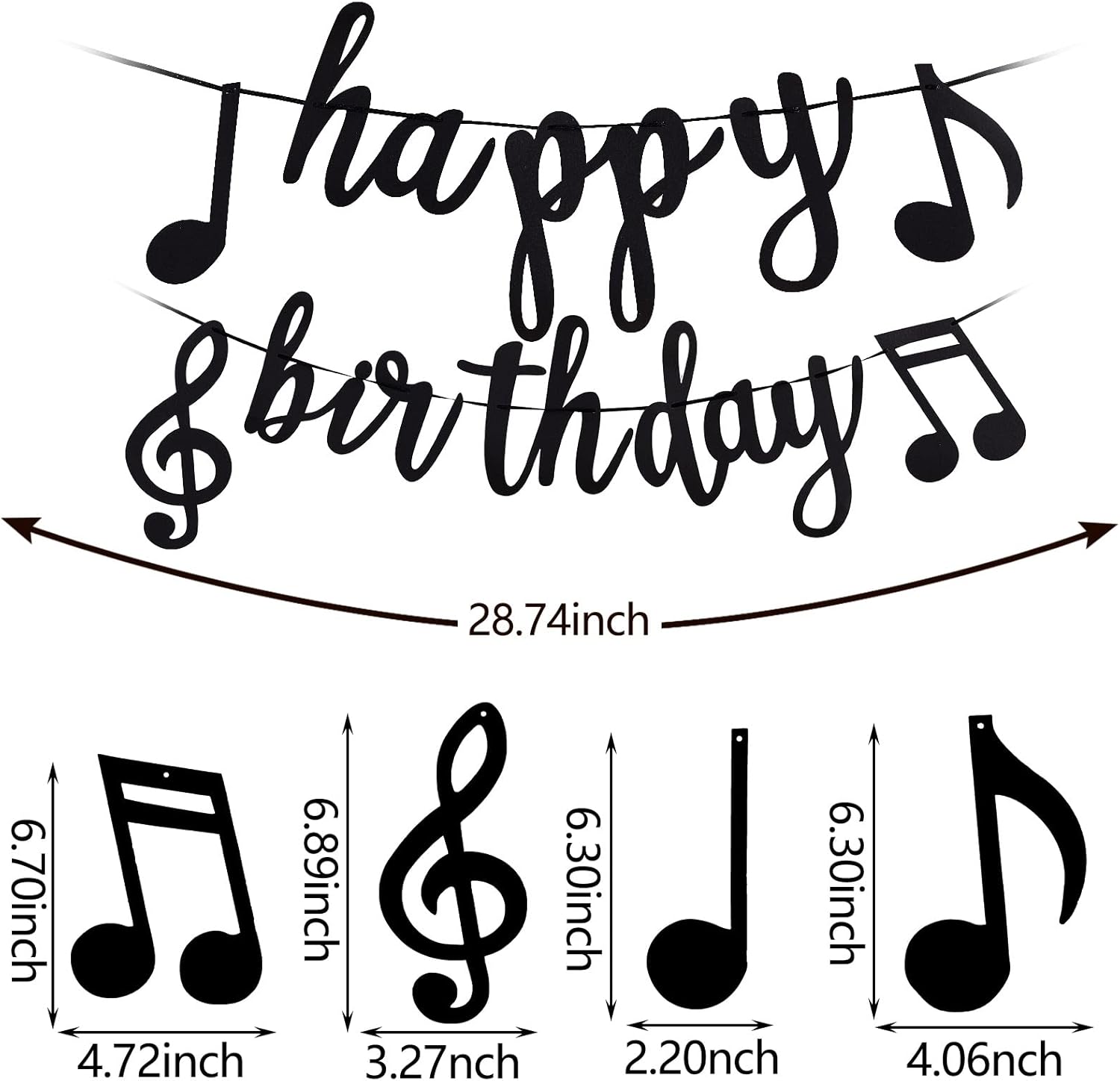 Civaner Music Themed Party Decor Set 40 Pieces