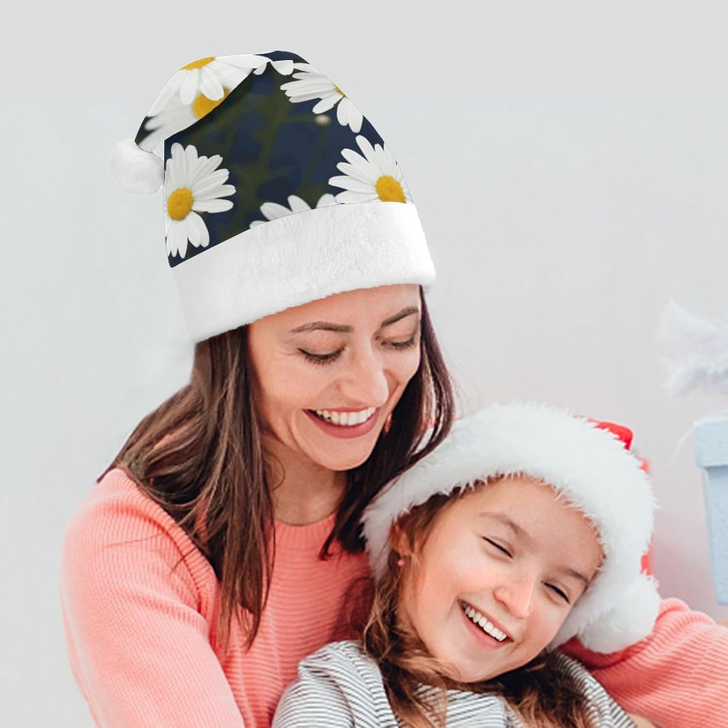 NWGHM Santa Hat Flowers Daisy Christmas Party Headwear