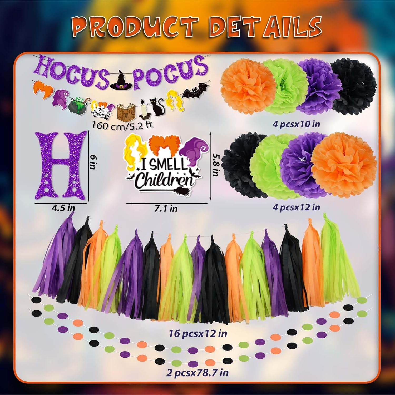 Hocus Pocus Themed Halloween Decorations Kit for SUV