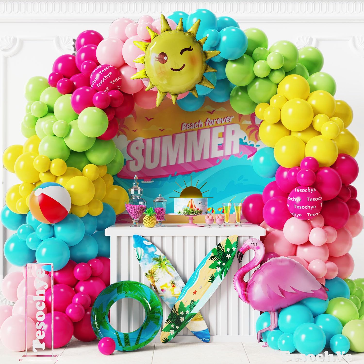 Summer Beach Party Decorations 140Pcs Balloon Kit