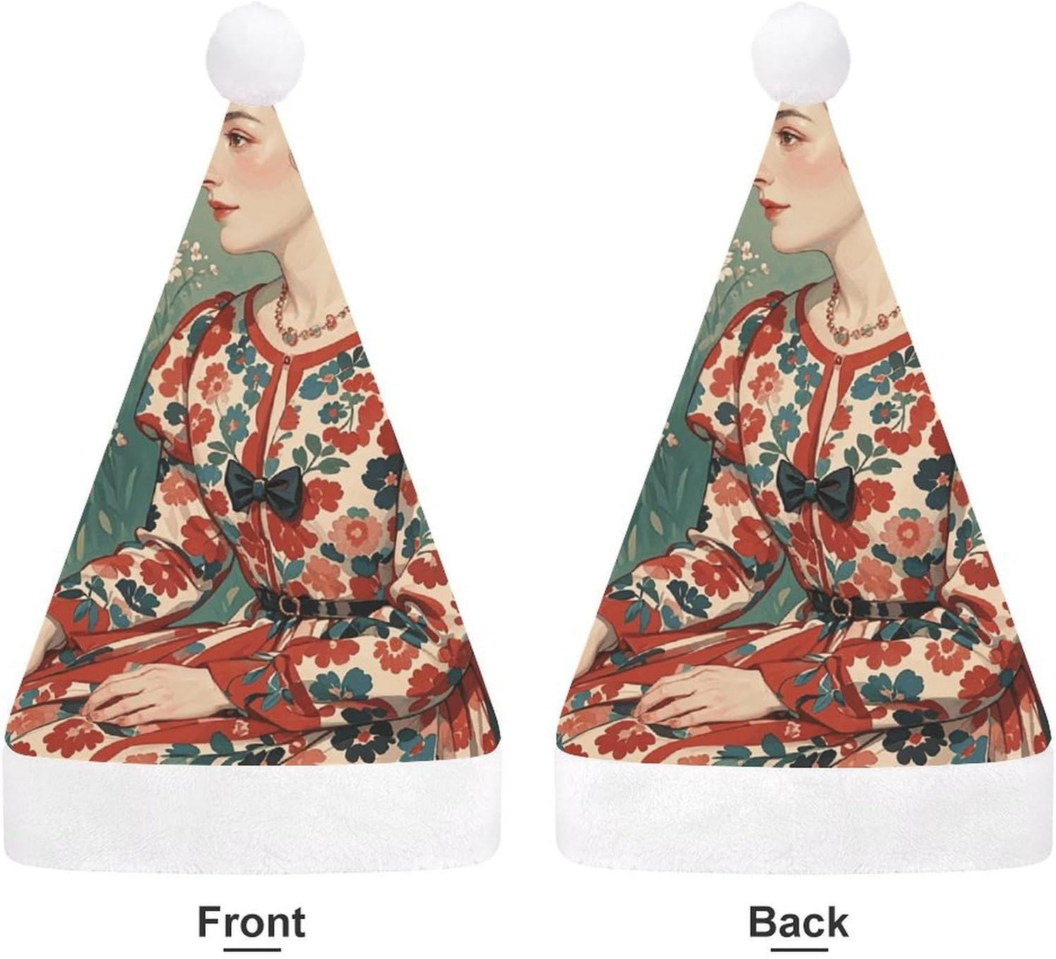 Elegant Santa Hat for Women Christmas Party Headwear