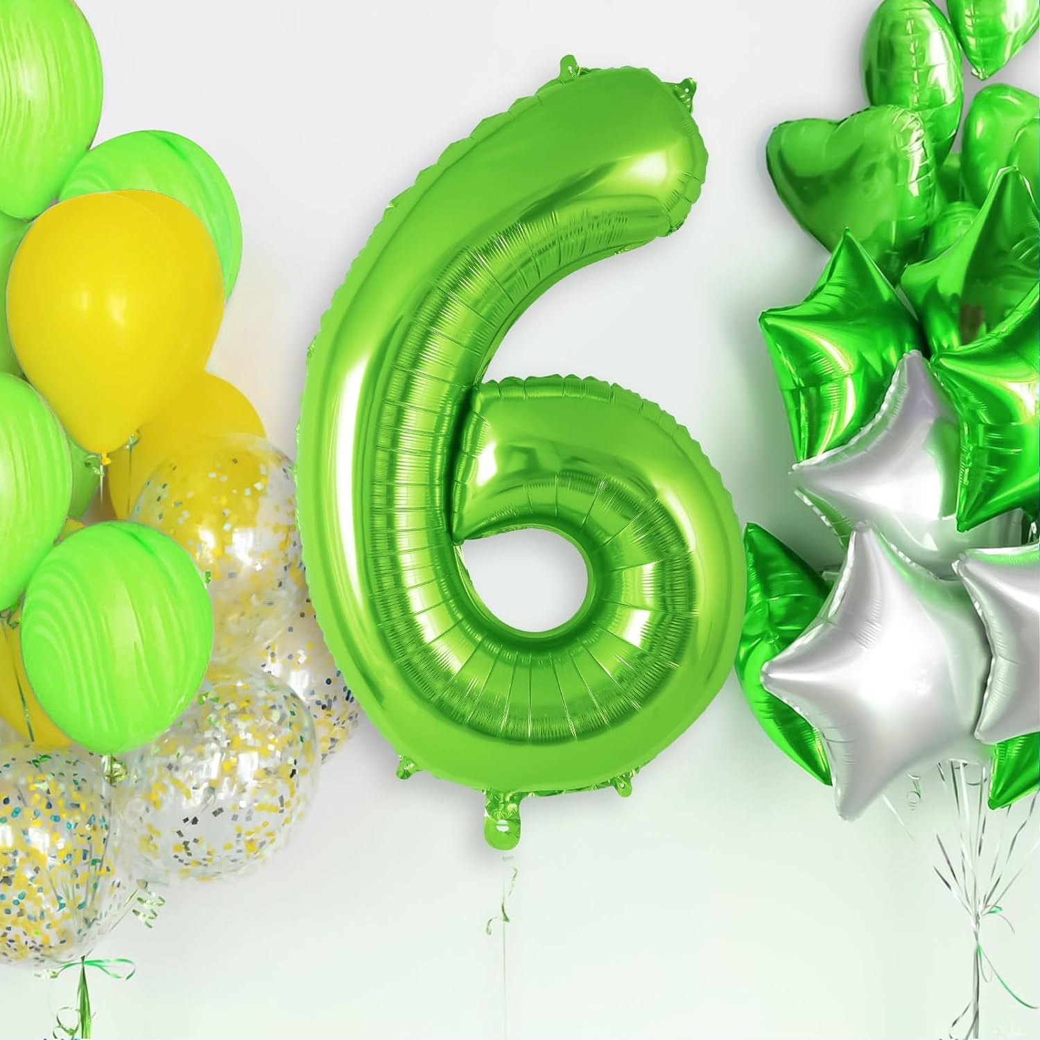 Green Number 6 Balloon 40 Inch Jumbo Birthday Decoration