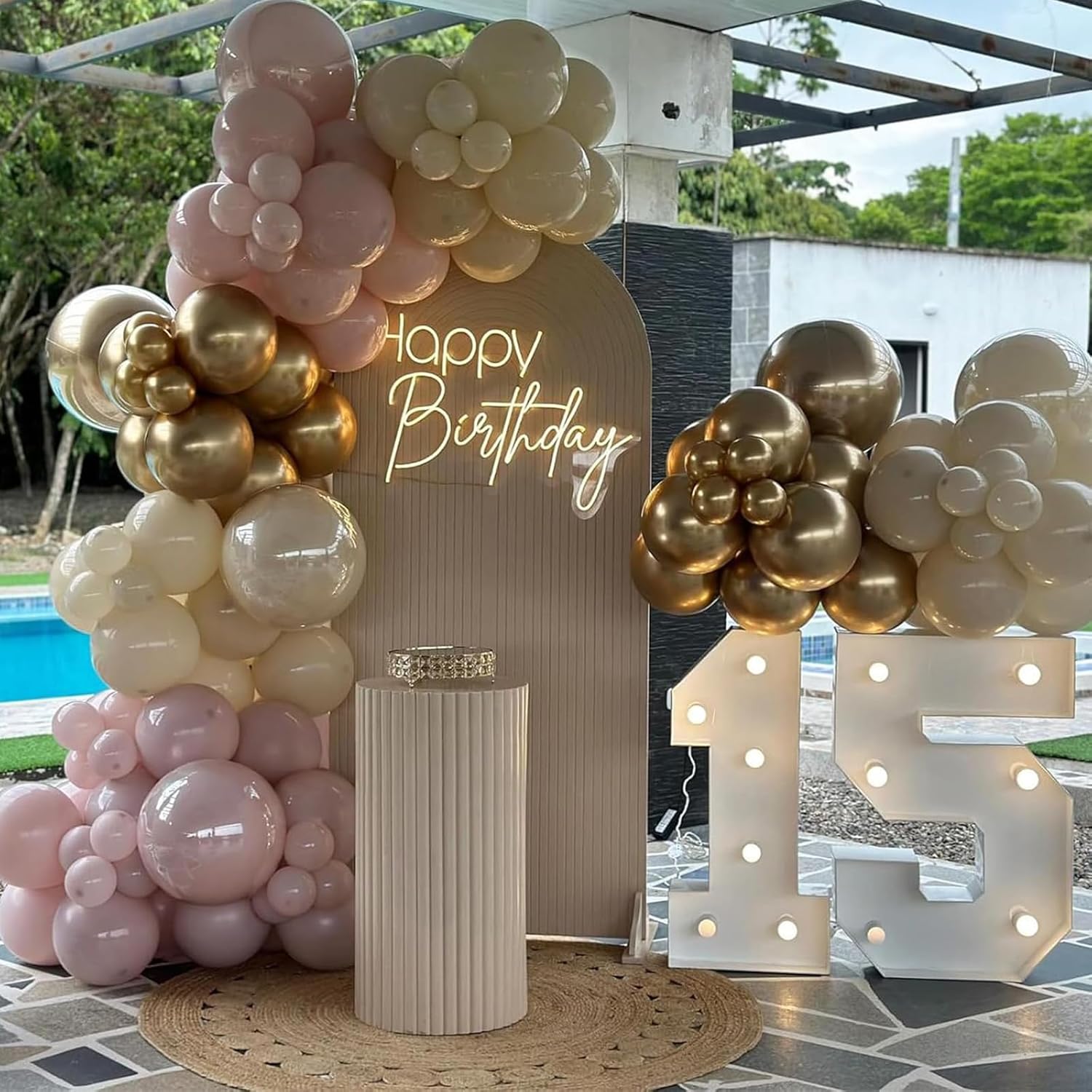 Pink Balloons 113Pcs Different Sizes Boho Decor Kit