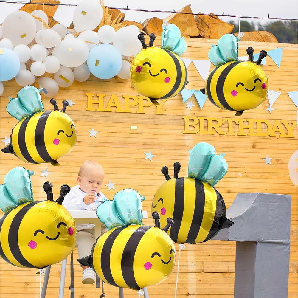 4 Pack Cute Honeybee Balloons Birthday Party Decorations