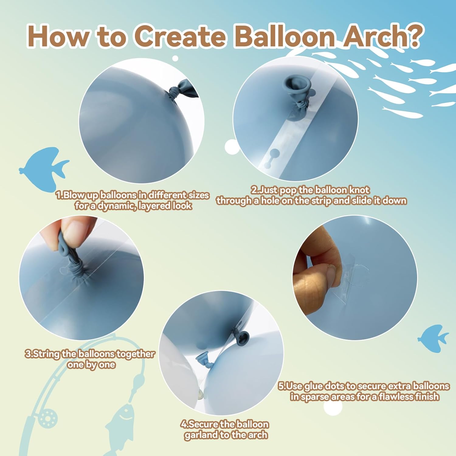 CROSSFINGERS Fishing Balloon Arch Garland Kit