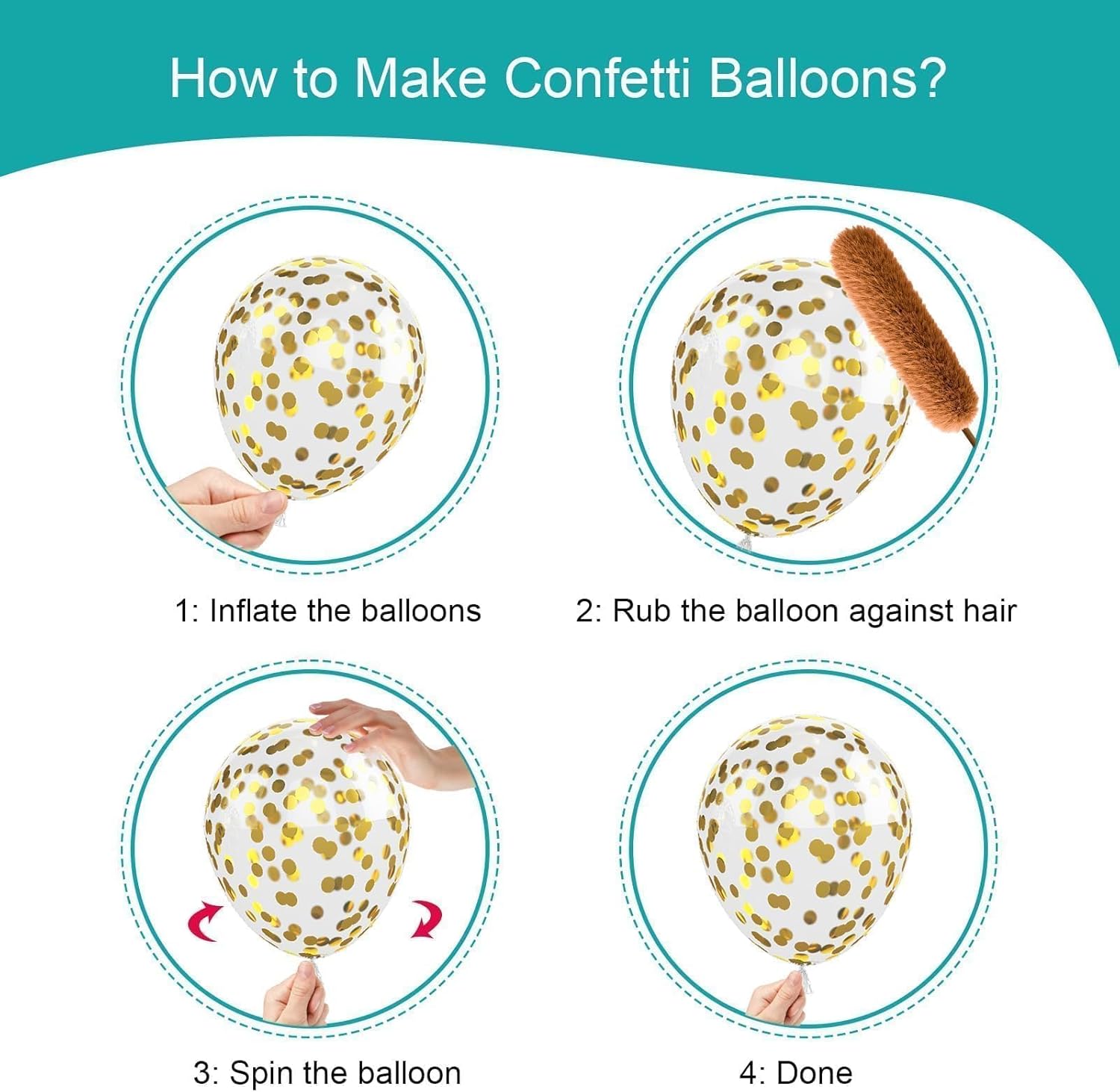 FEYG Teal Balloons 60 Pcs 12 Inches Set