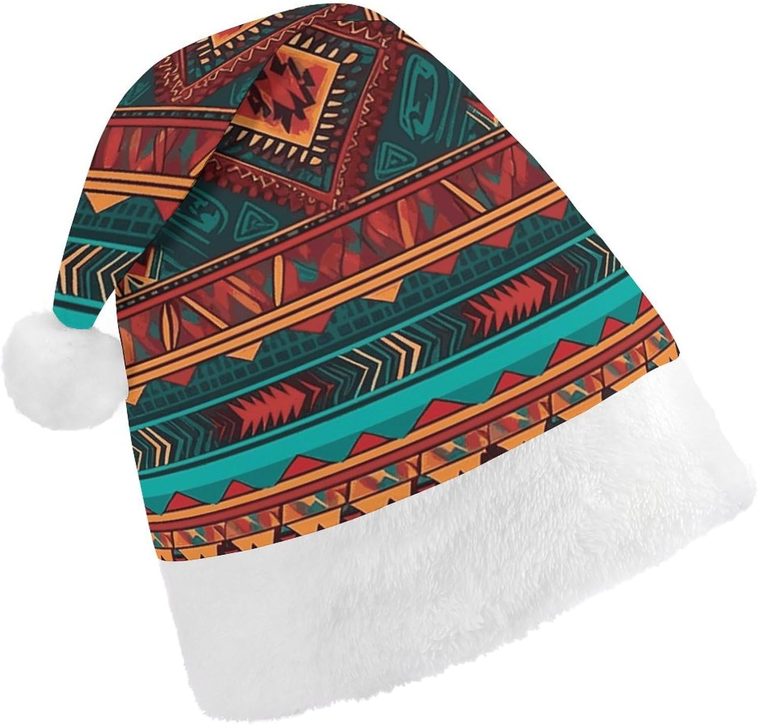 Santa Hat Ethnic Geometric Christmas Party Headwear