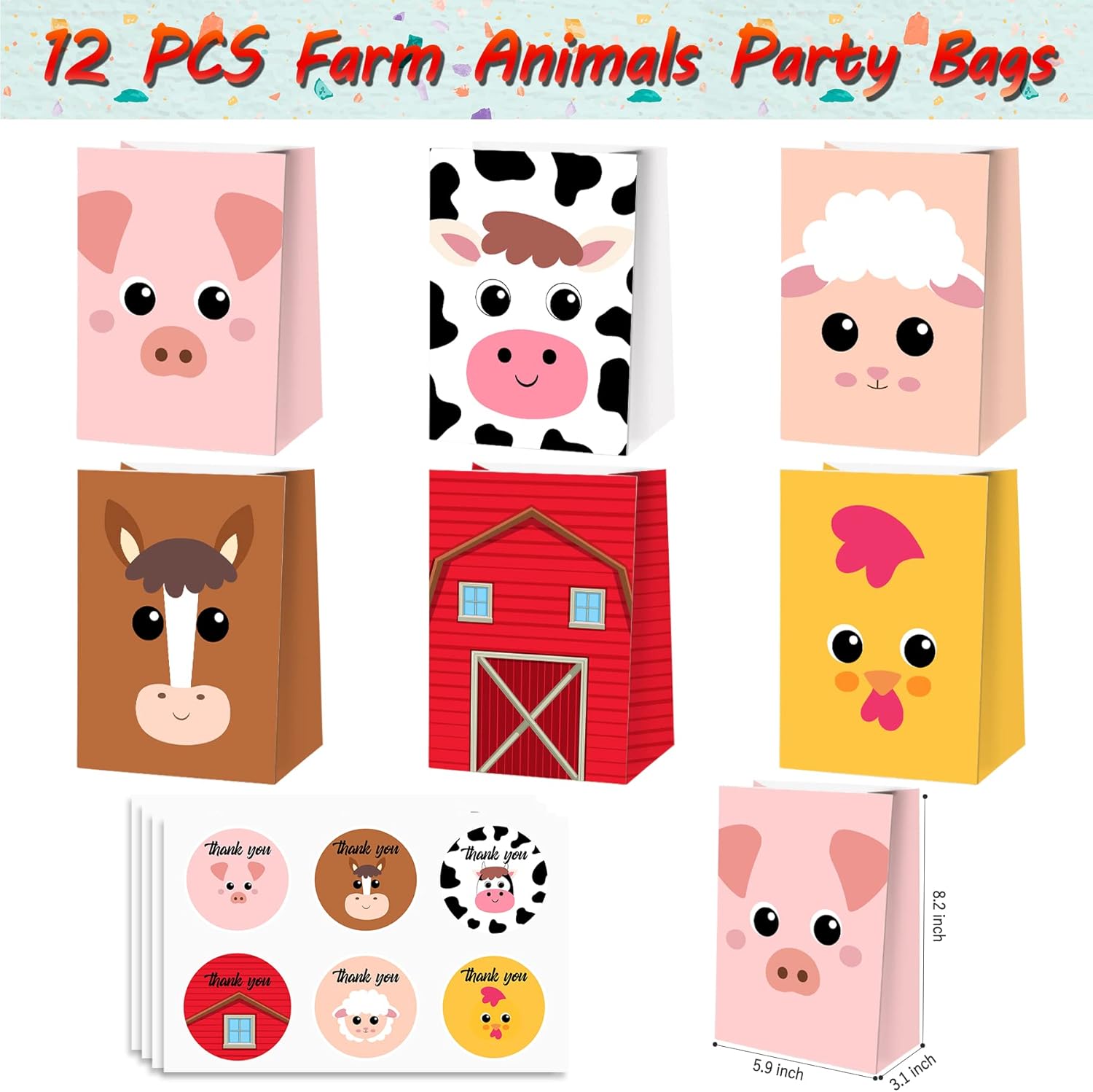 Farm Animals Party Favors Set 84PCS Kids Birthday Gifts