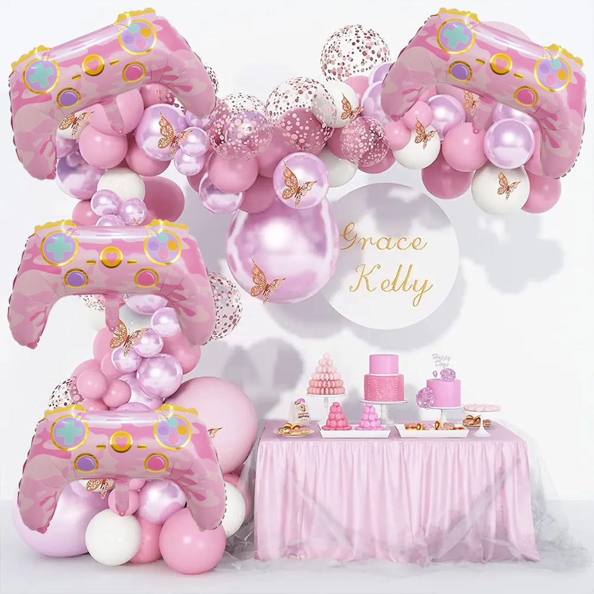 Video Game Balloons 4PCS 26 Inch Birthday Party Decorations