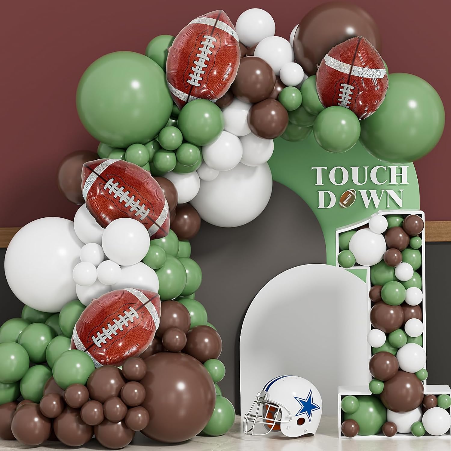 Football Balloon Garland Arch Kit 130pcs