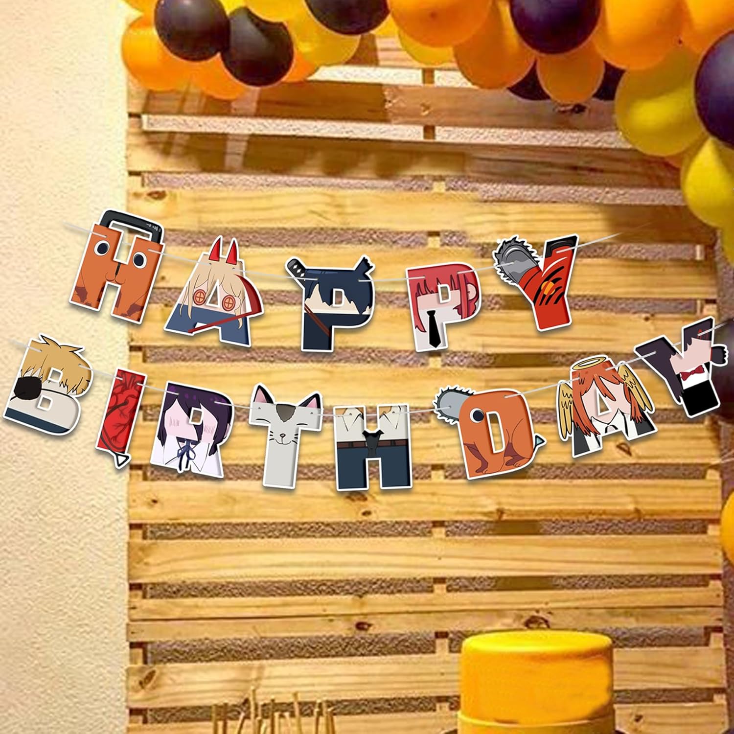 HOMEZZO Anime Birthday Party Banner Set