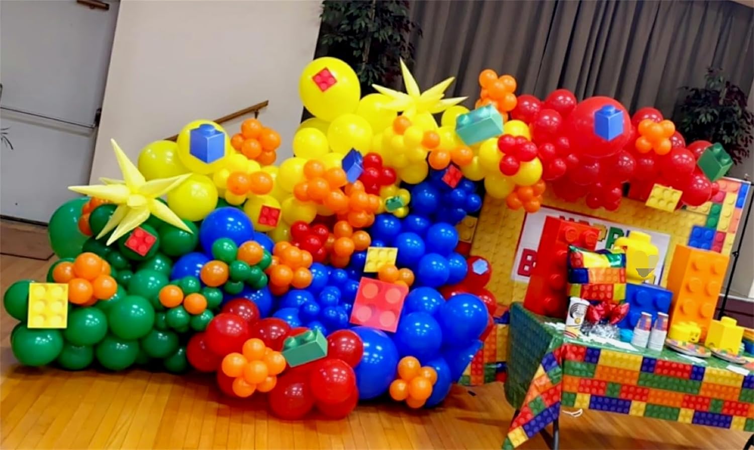 60-Piece Rainbow Balloons Set with Confetti and Ribbon