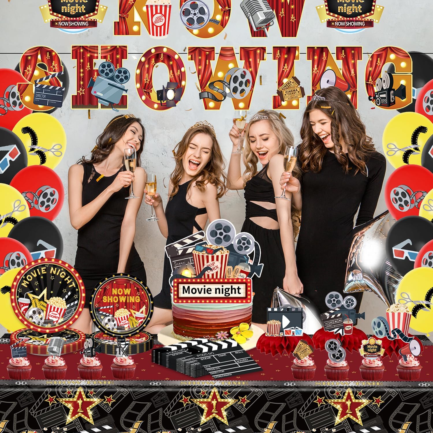 106Pcs Movie Night Decorations Party Set