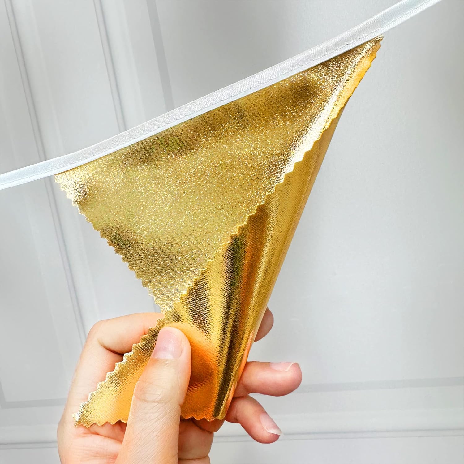 32 Foot Martini Party Metallic Gold Brown Pennant Banner Garland