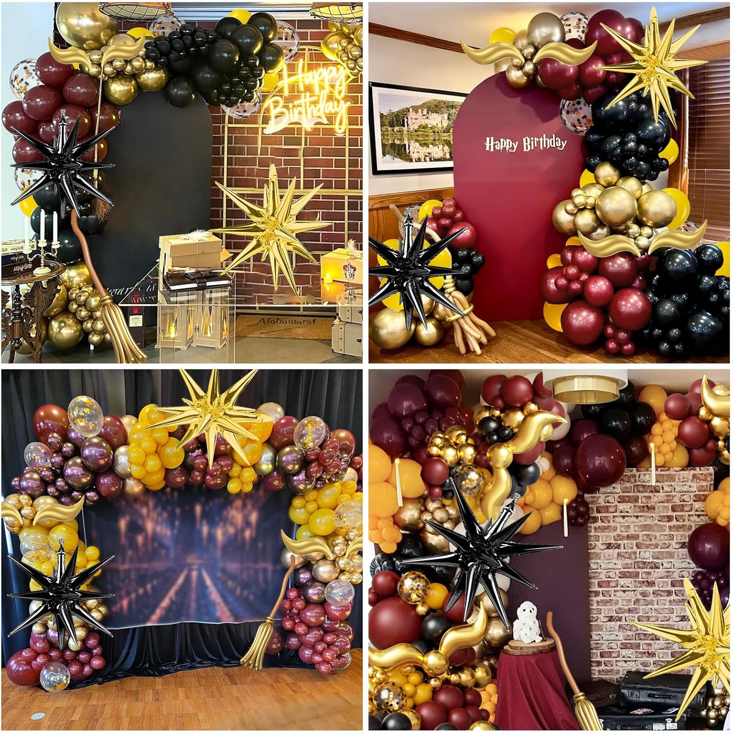 144pcs Magic Wizard Balloons Arch Kit Decorations