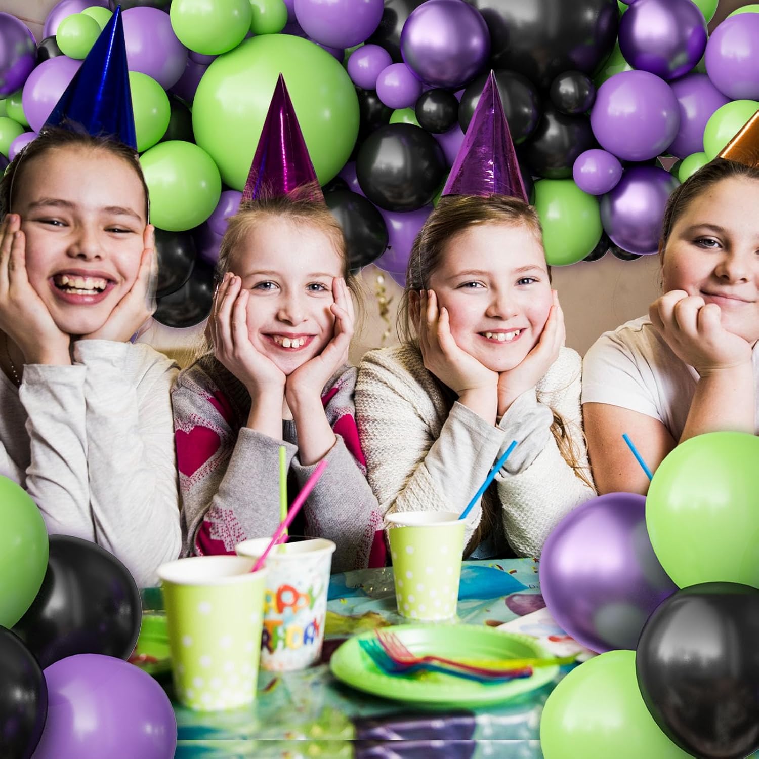 OuMuaMua Halloween Balloon Garland Arch Kit