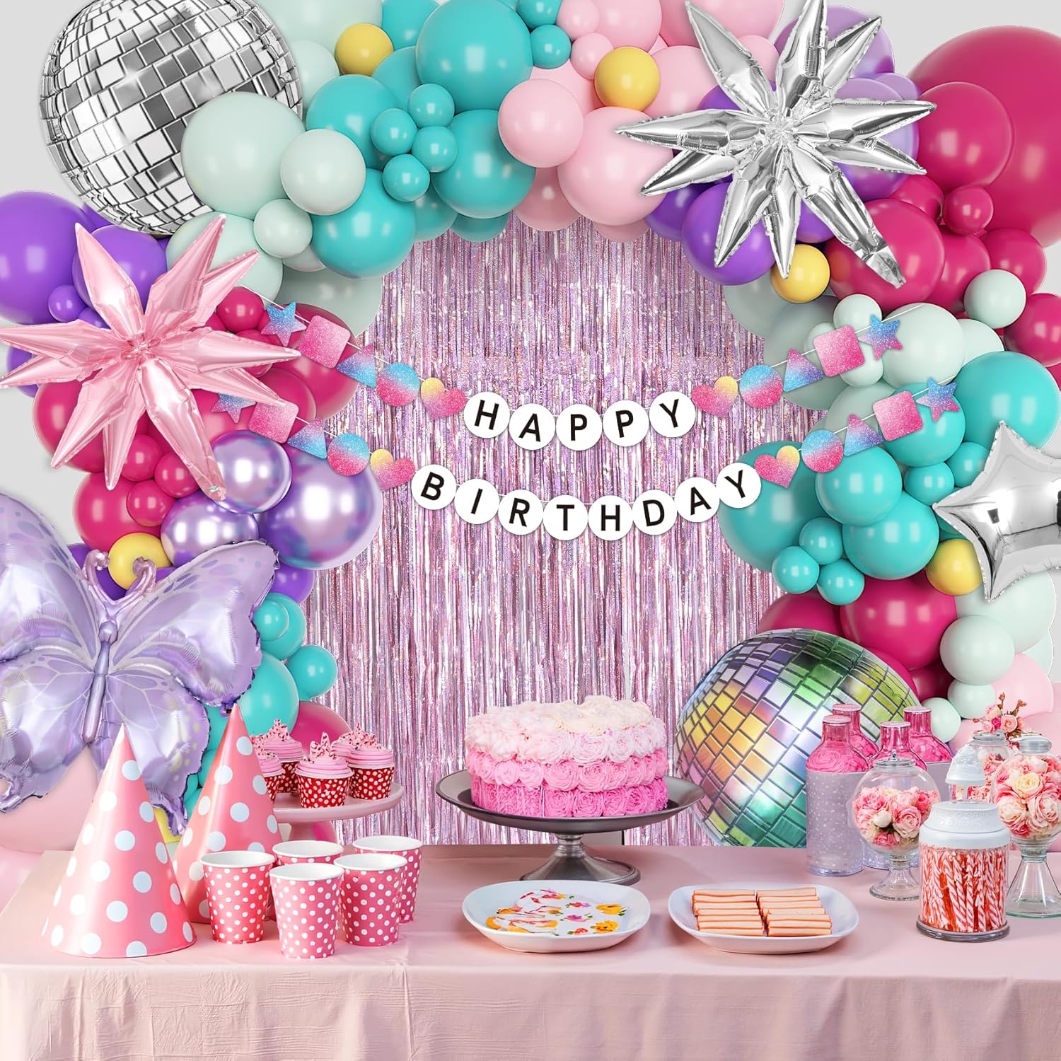 136Pcs Music Birthday Balloon Decor Kit