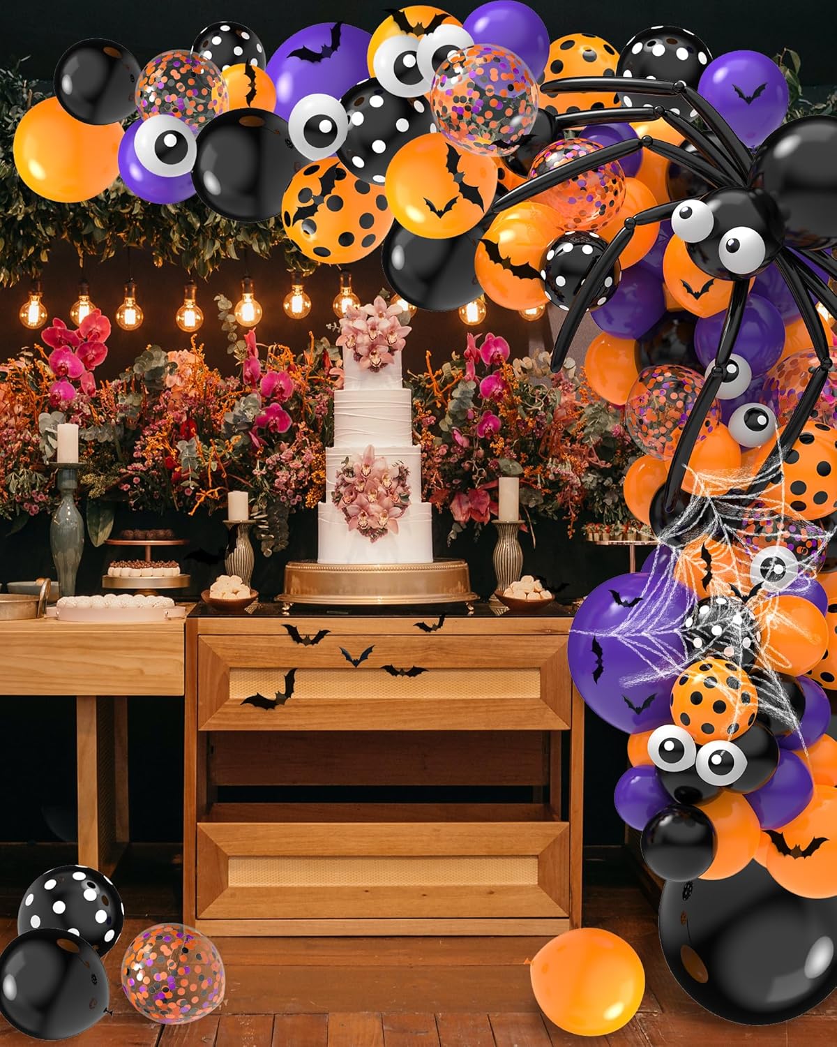 126 Pcs Halloween Balloon Garland Arch Kit