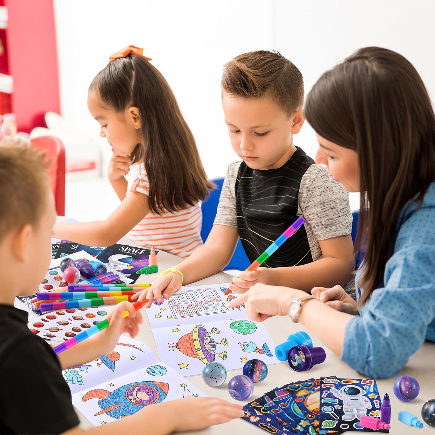 BenLouis 84Pcs Outer Space Party Favors Set