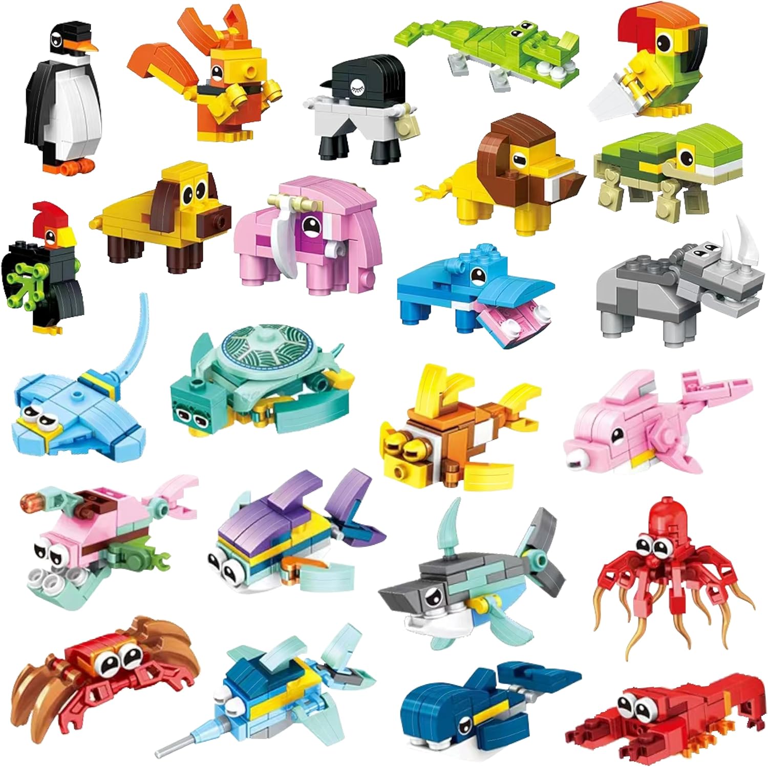 24 Pack Mini Building Blocks Toy for Kids 6-12