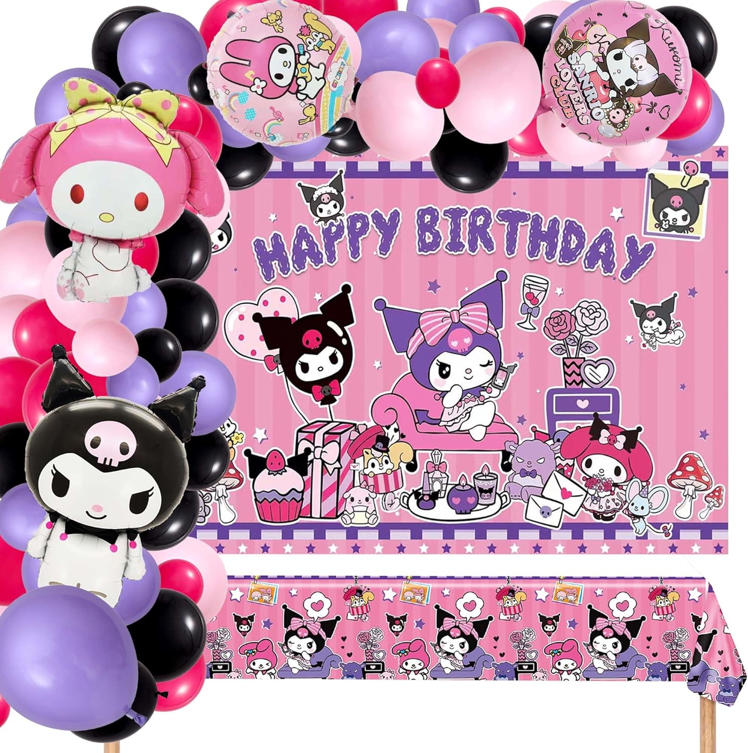Signreen Kawaii Birthday Party Decor Kit