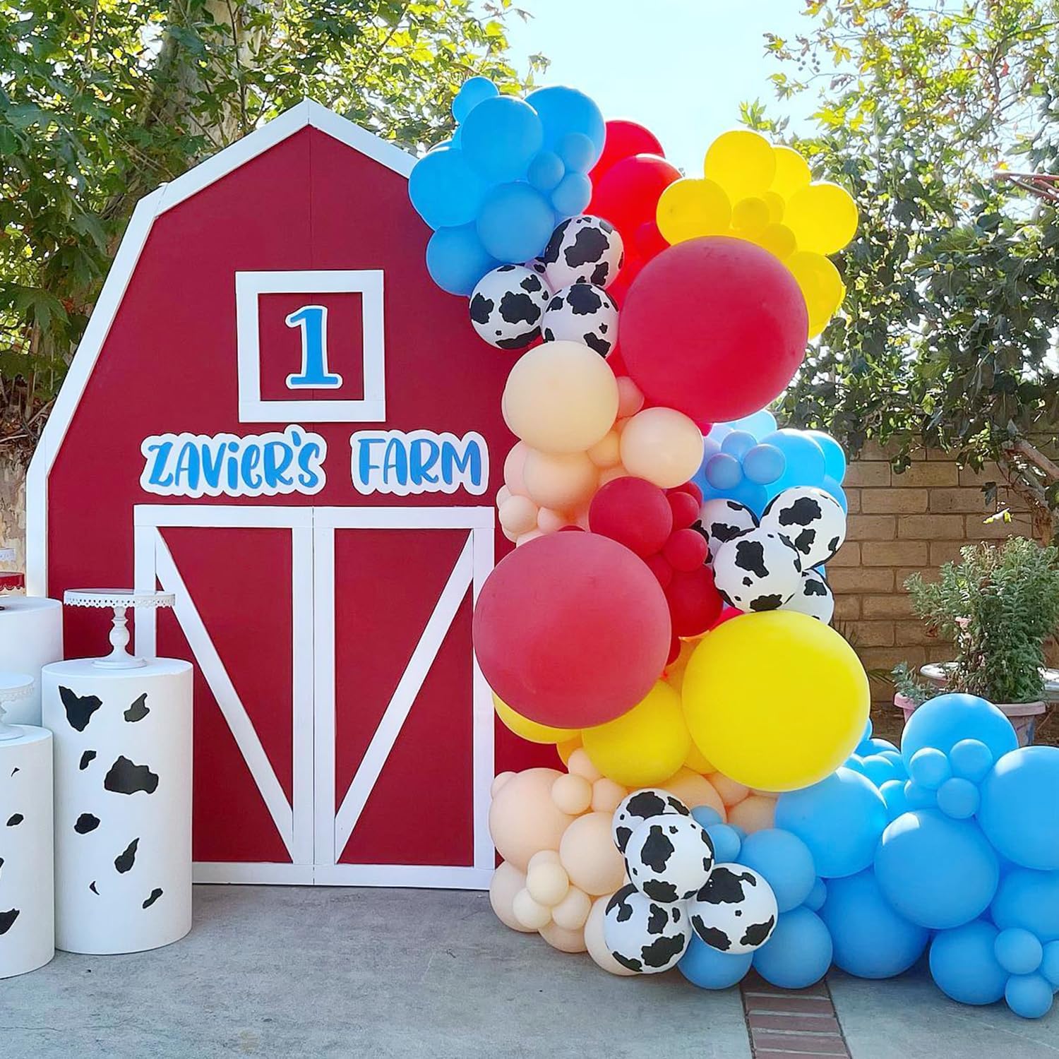 138Pcs Farm Animal Balloon Arch Kit for Birthday Parties