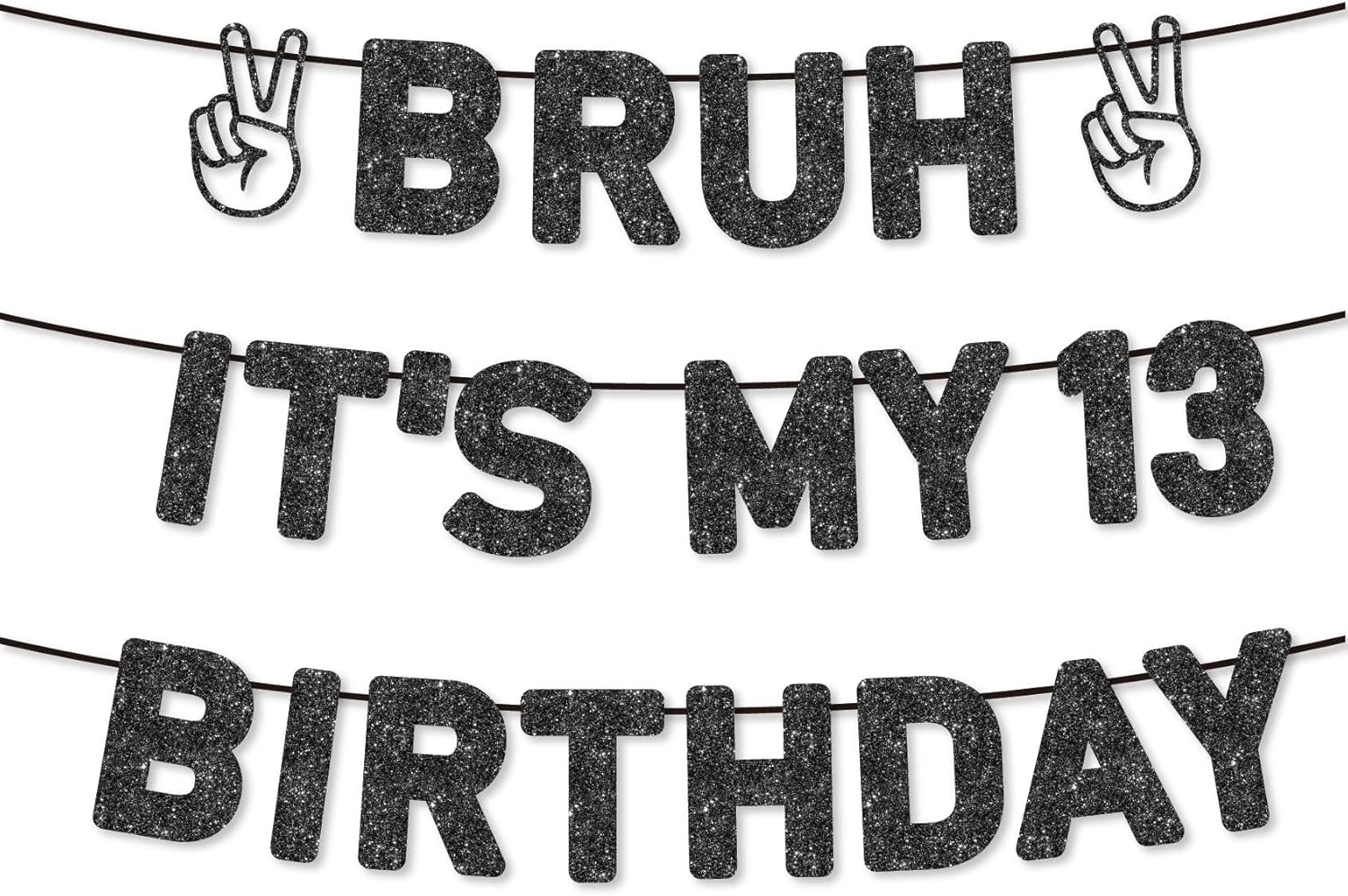 Pre-Strung 13th Birthday Banner for Boys
