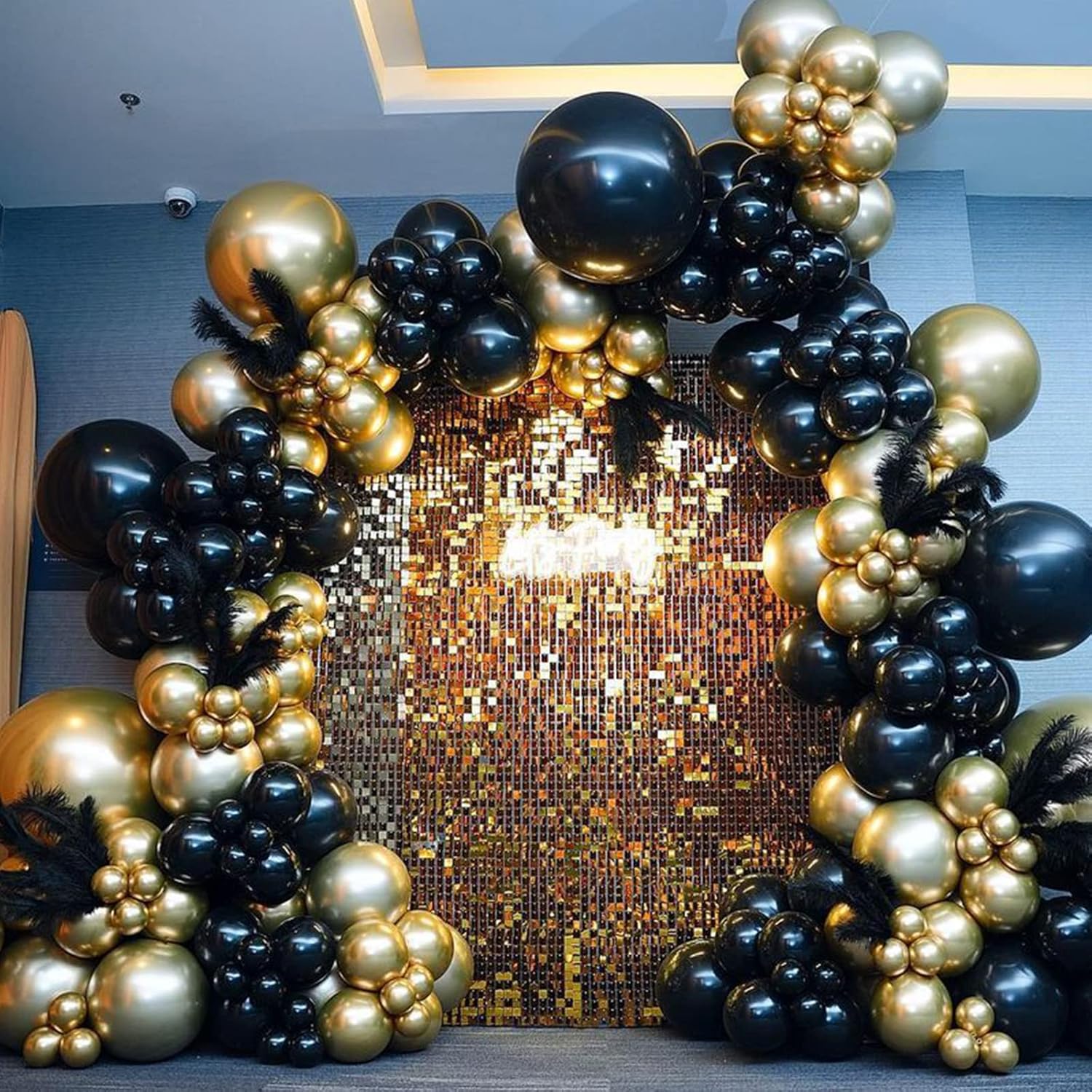 NISOCY Black Balloons 102PCS Garland Arch Decor Kit