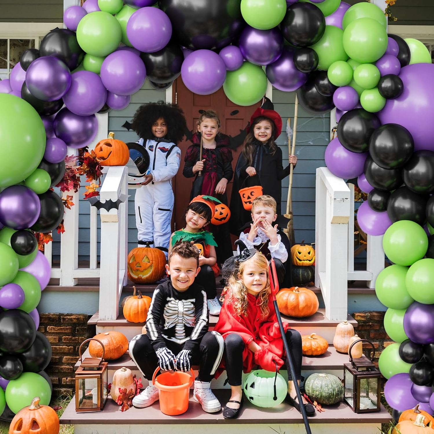 OuMuaMua Halloween Balloon Garland Arch Kit