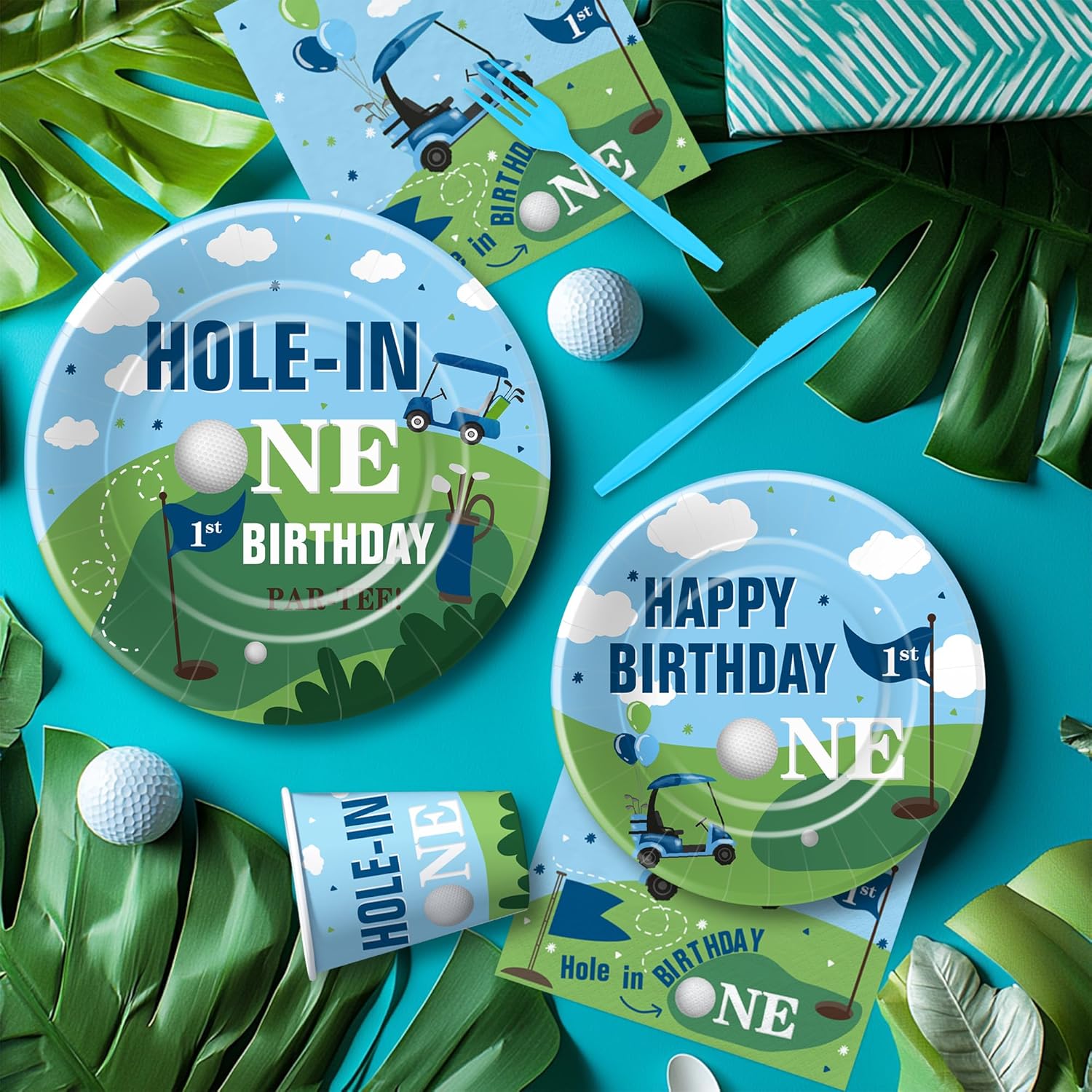 Golf Theme Hole In One Birthday Party Supplies