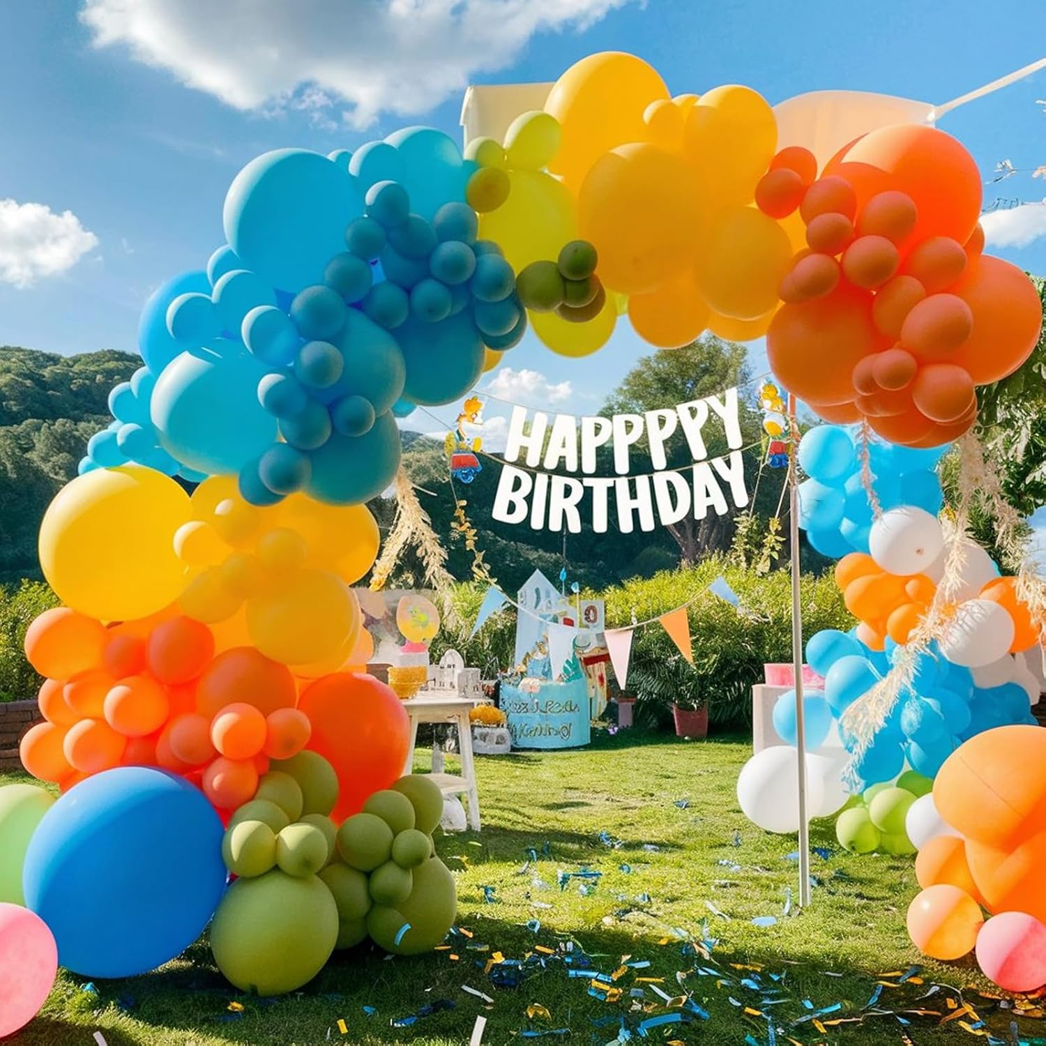 120 Pcs Summer Tropical Balloon Arch Kit