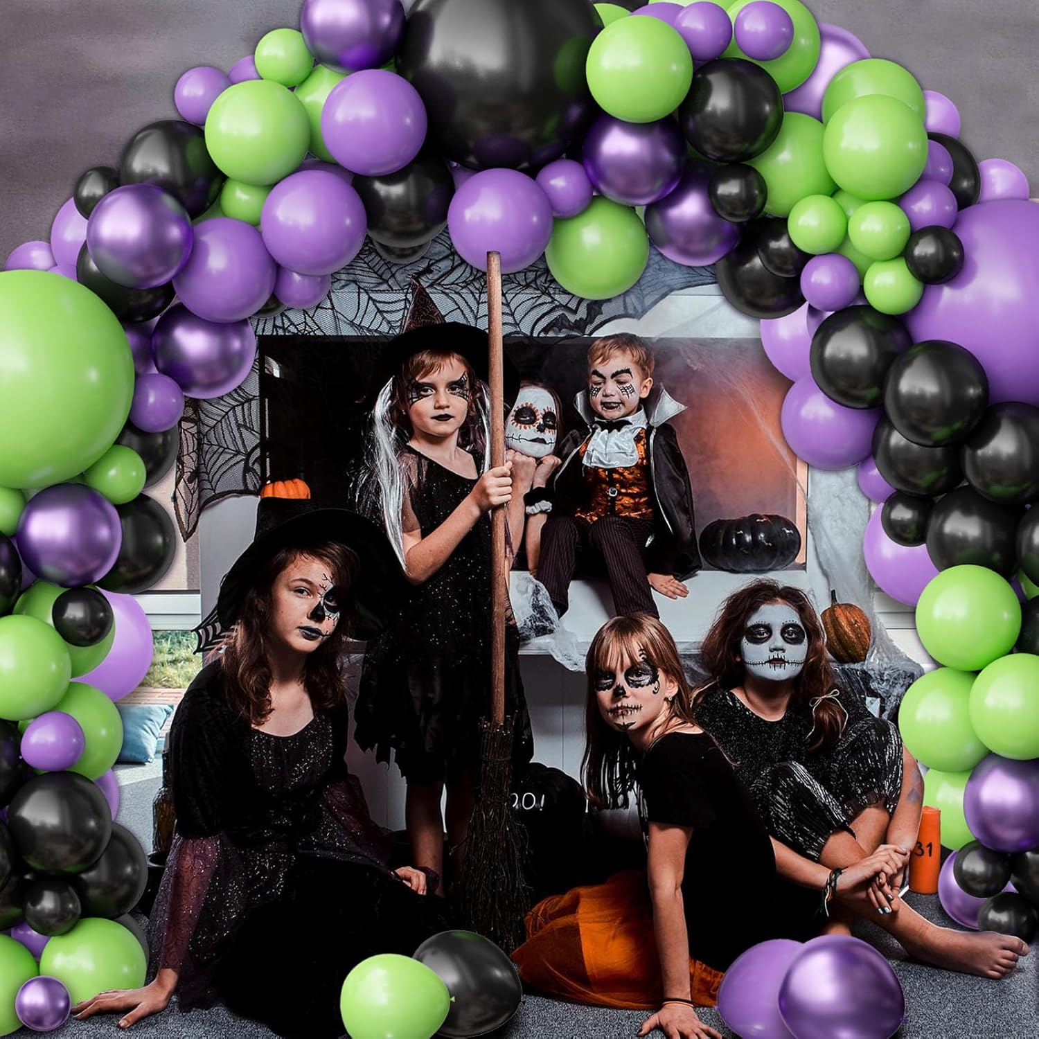 OuMuaMua Halloween Balloon Garland Arch Kit