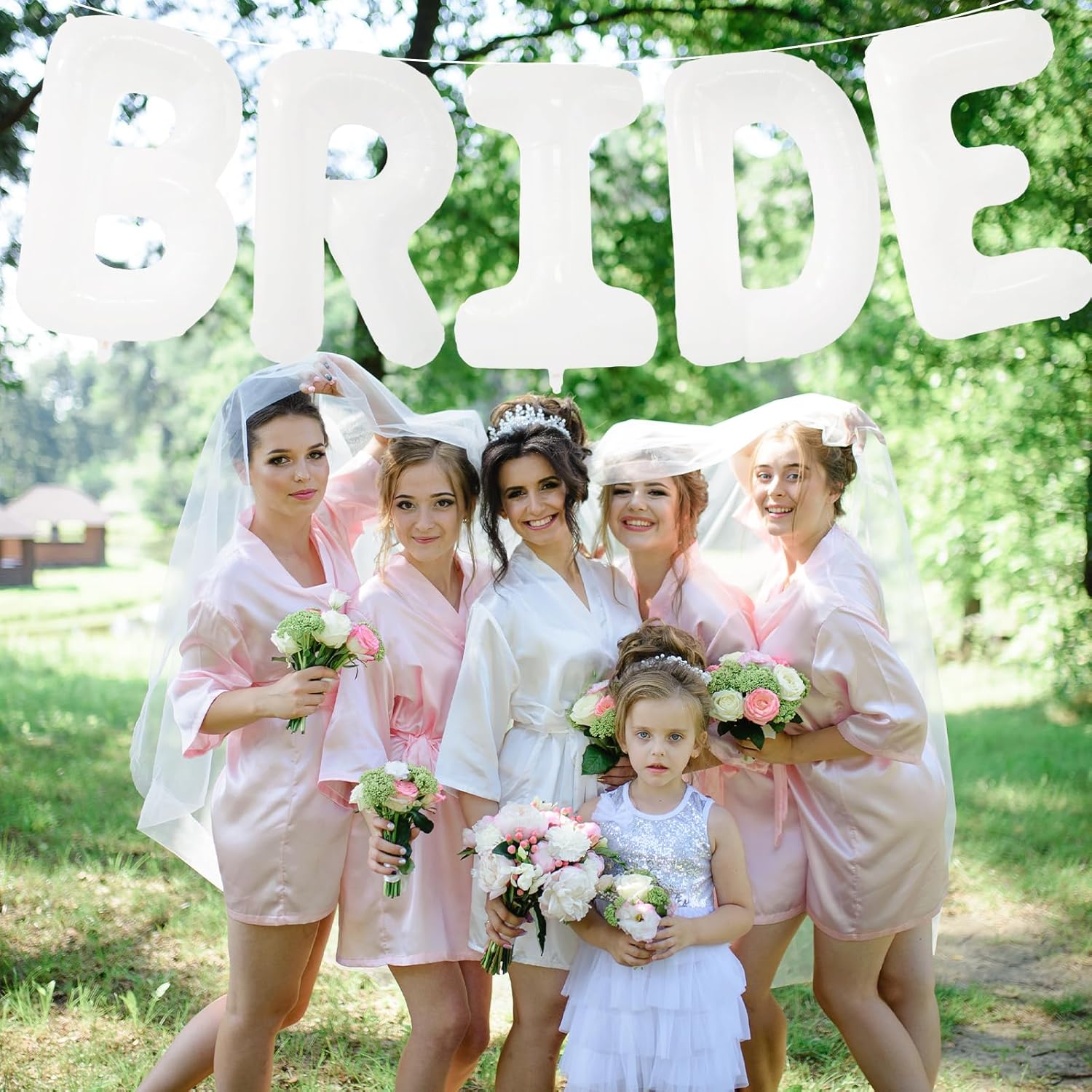 40 Inch Pure White Bride Balloon Banner