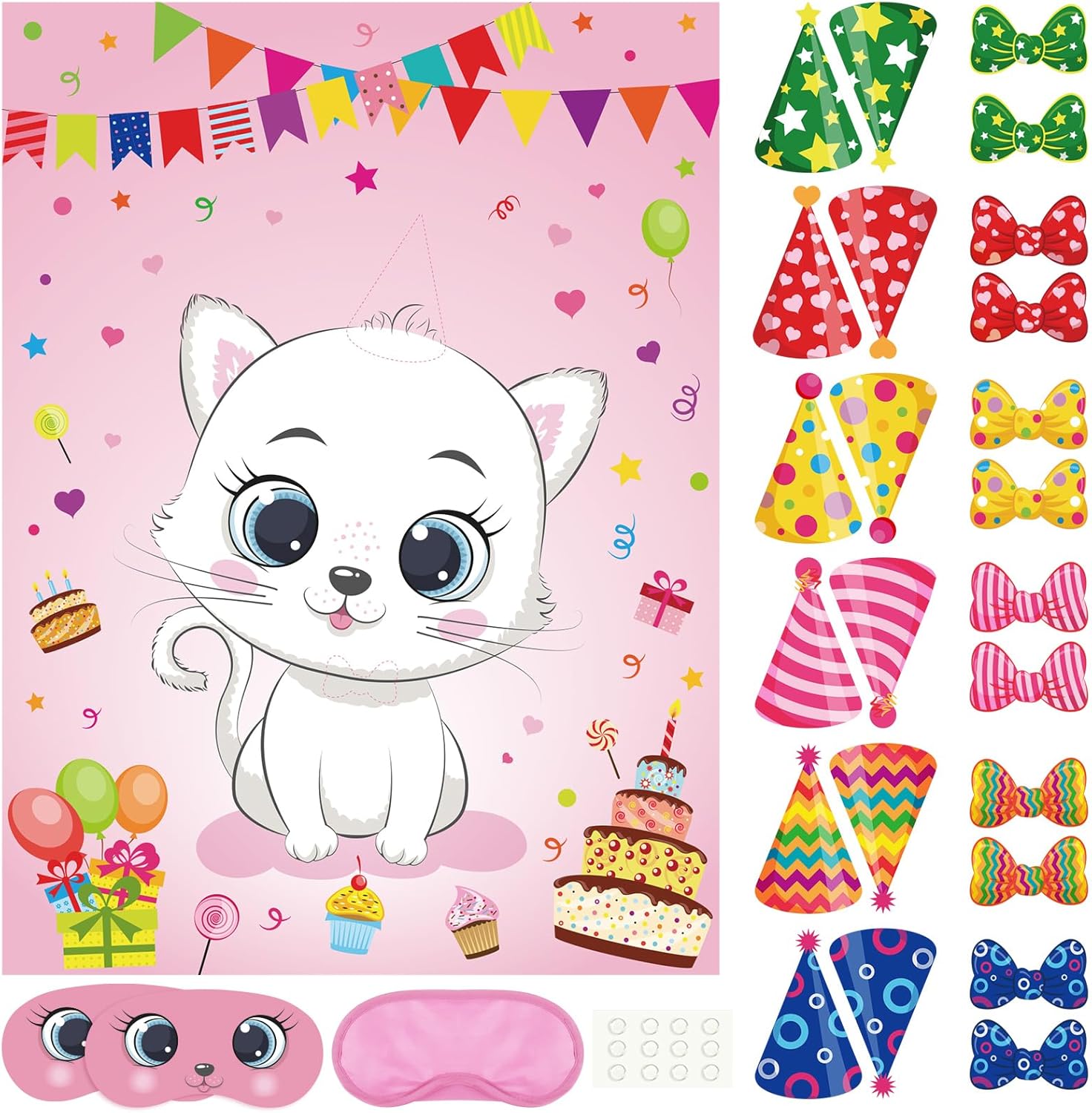 PLULON Cat Party Game Set for Kids and Adults