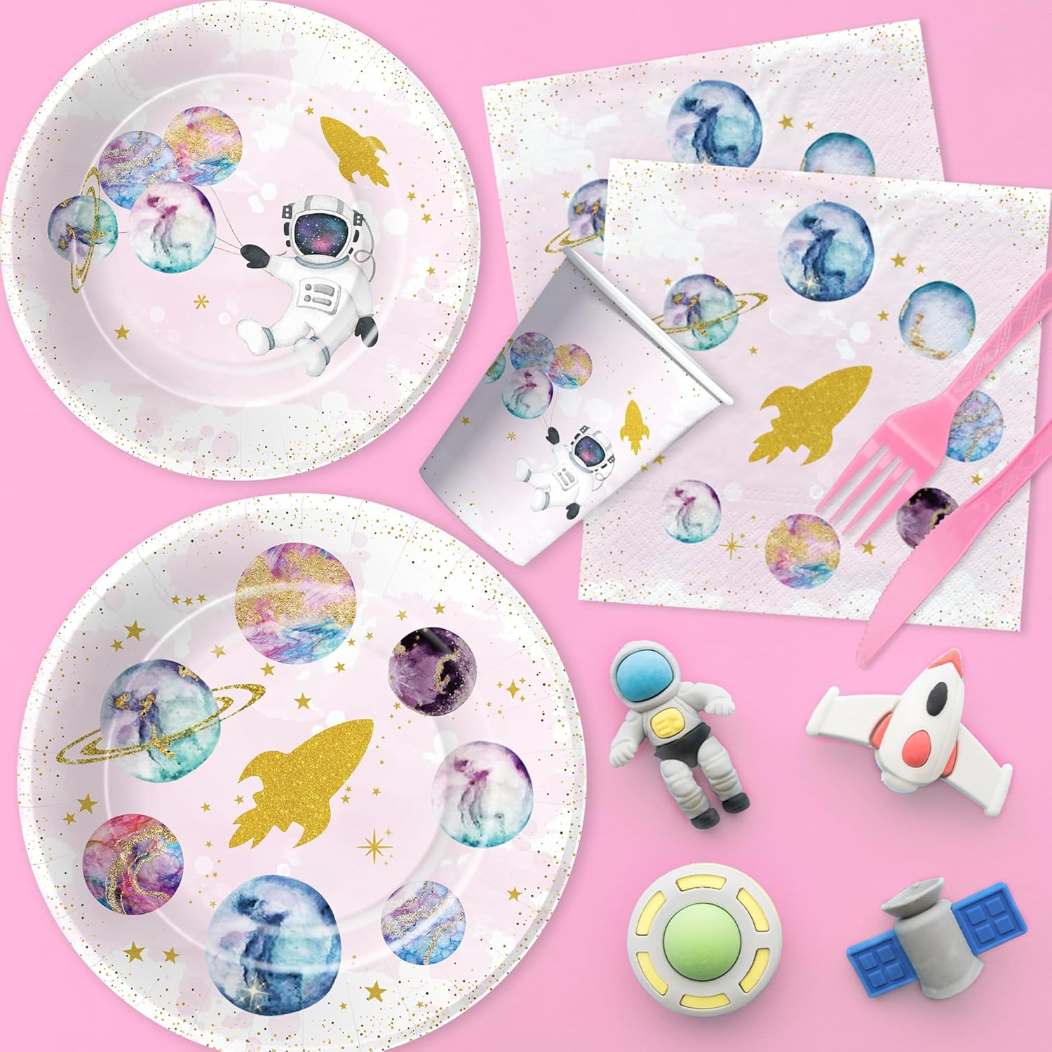 Space Birthday Party Set For Girl 24 Piece