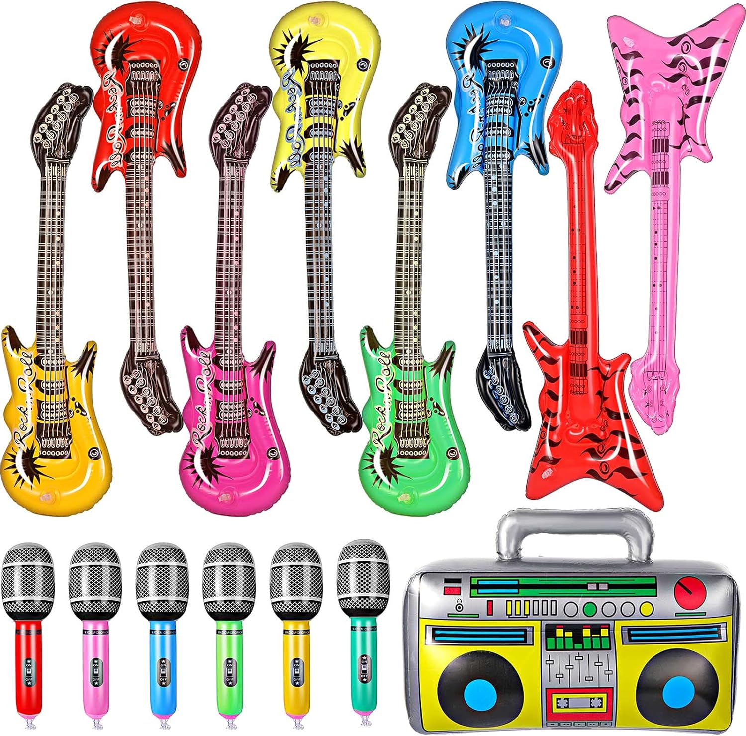 BBTO 15 Piece Inflatable Rock Star Toy Set