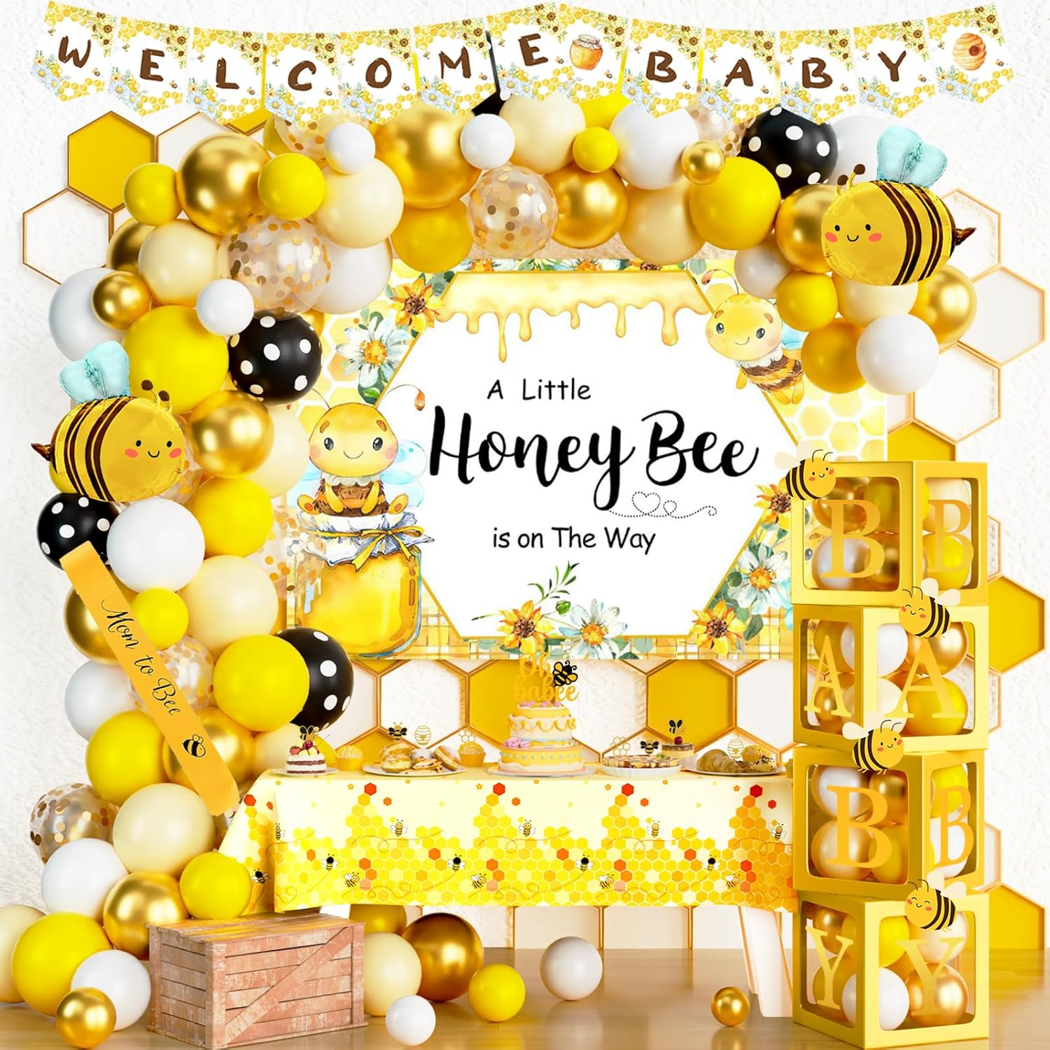 Bumble Bee Baby Shower Decorations Set
