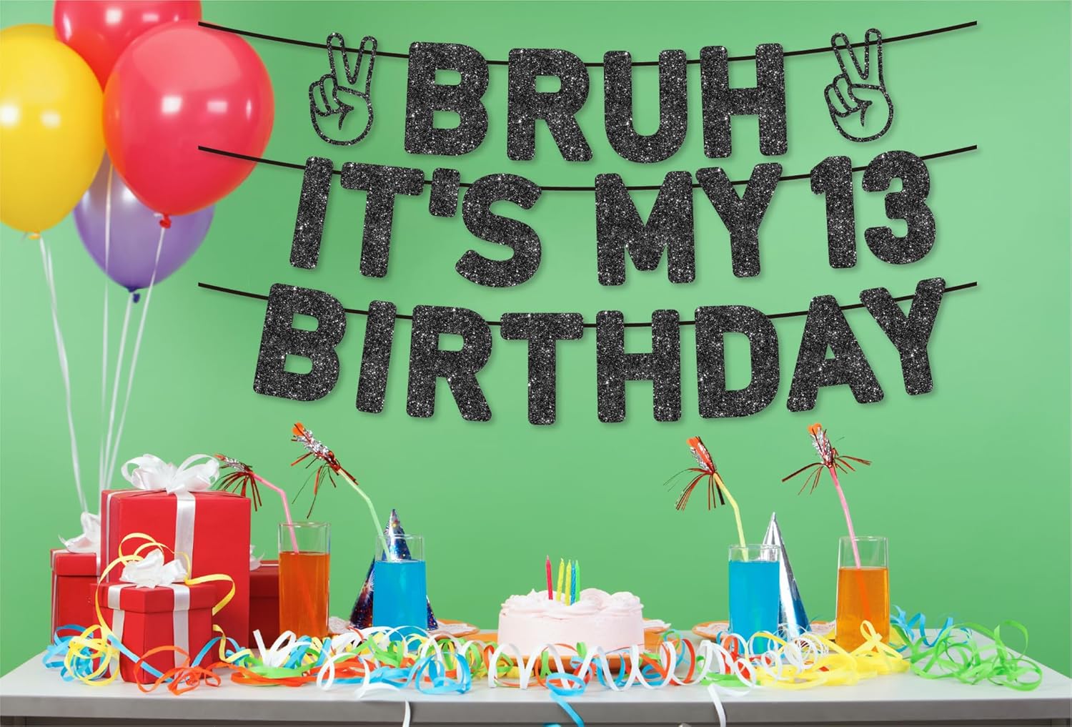 Pre-Strung 13th Birthday Banner for Boys