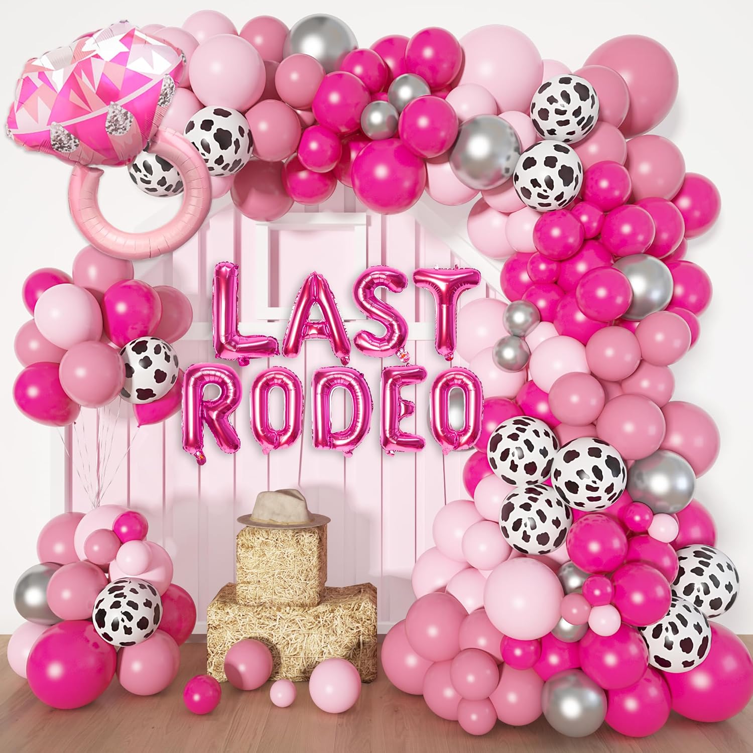 Cowgirl Pink Balloons Arch Garland Kit - 131Pcs Party Decorations