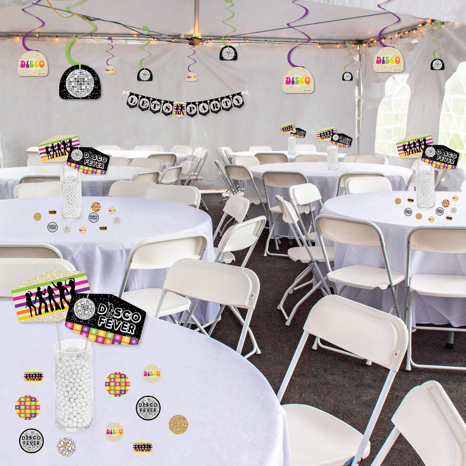 70s Disco Party Decor Kit - 51 Pieces