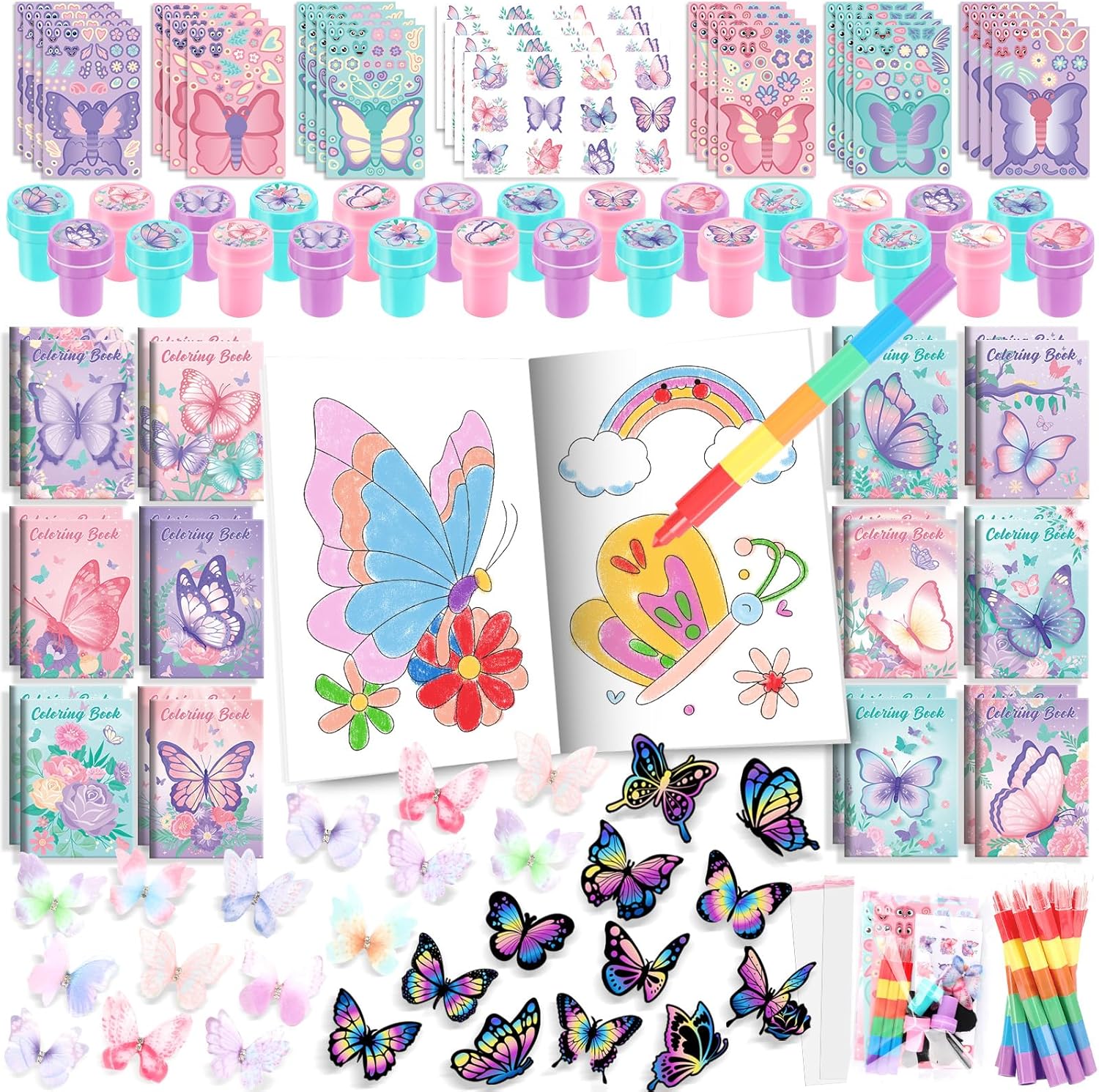 BenLouis 96Pcs Butterfly Party Favor Set