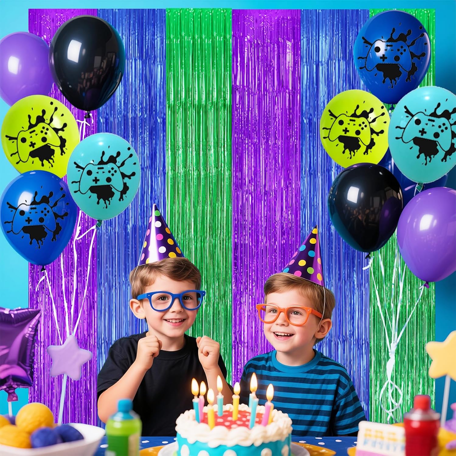 22pcs Video Game Birthday Decorations Set