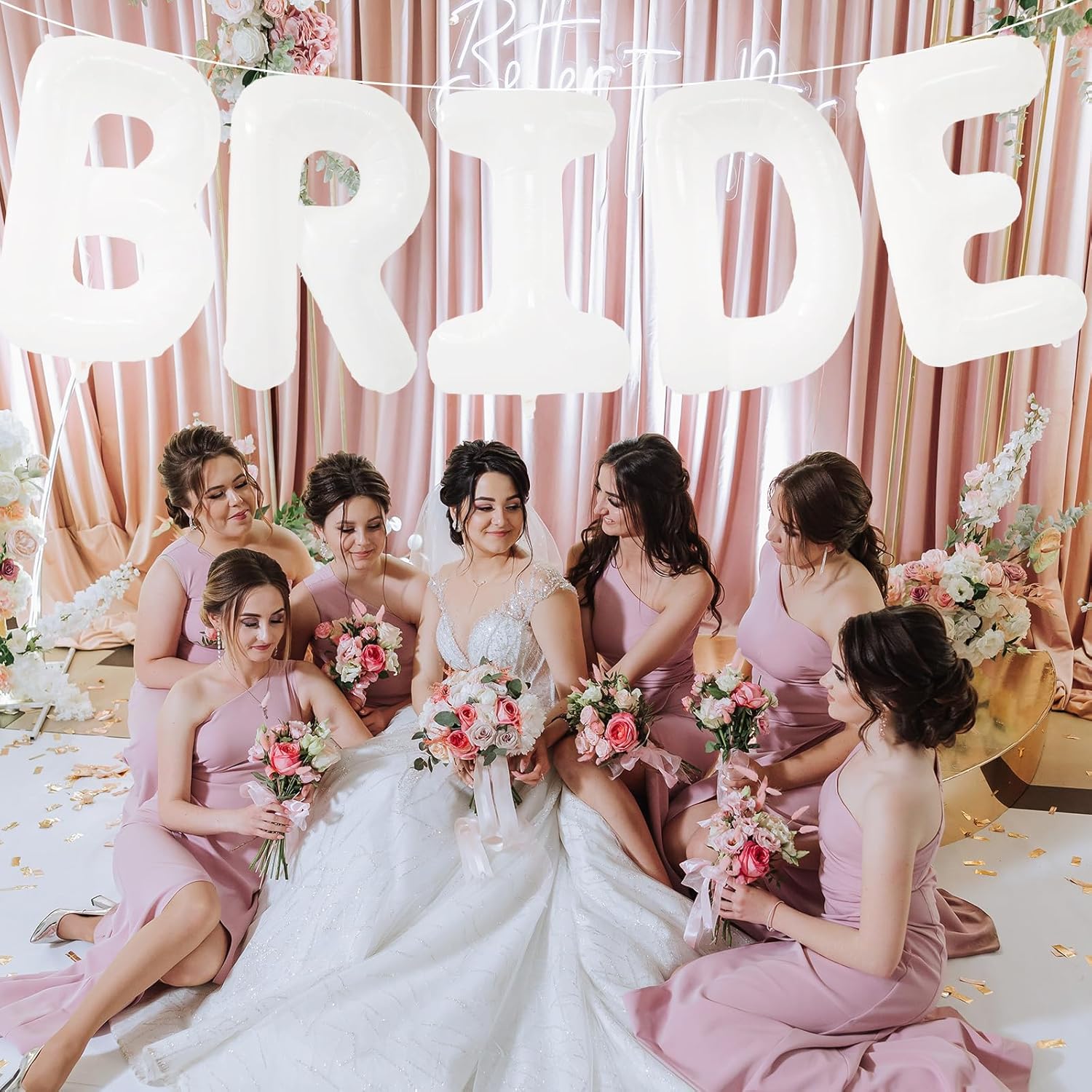 40 Inch Pure White Bride Balloon Banner